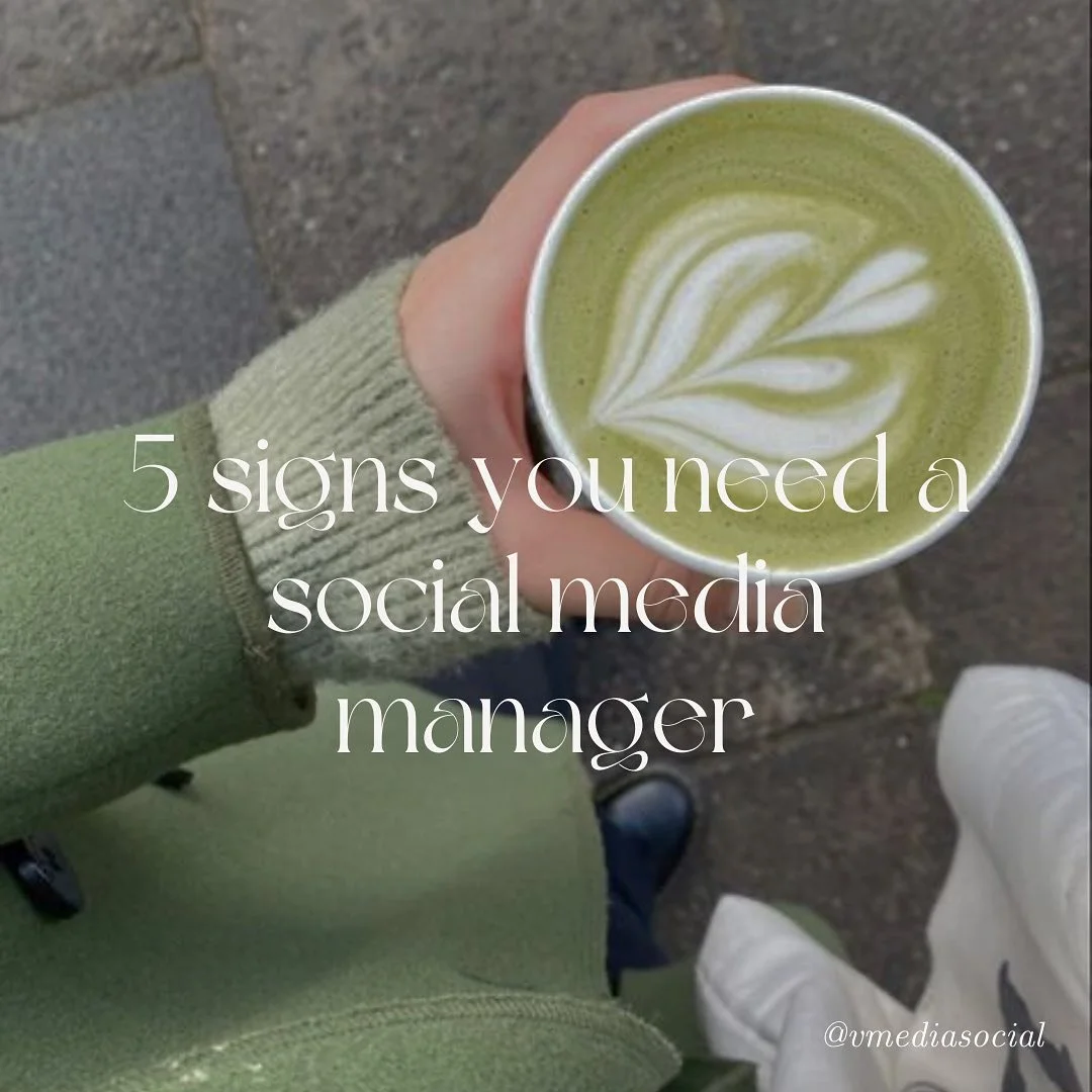 5 Signs You Might Need a Social Media Manager 💻 

👉 you feel overwhelmed with social  media 

you&rsquo;re not sure what to post/come up with a strategy to increase engagements, attract leads/customers to your business 

👉 lack of time and energy 