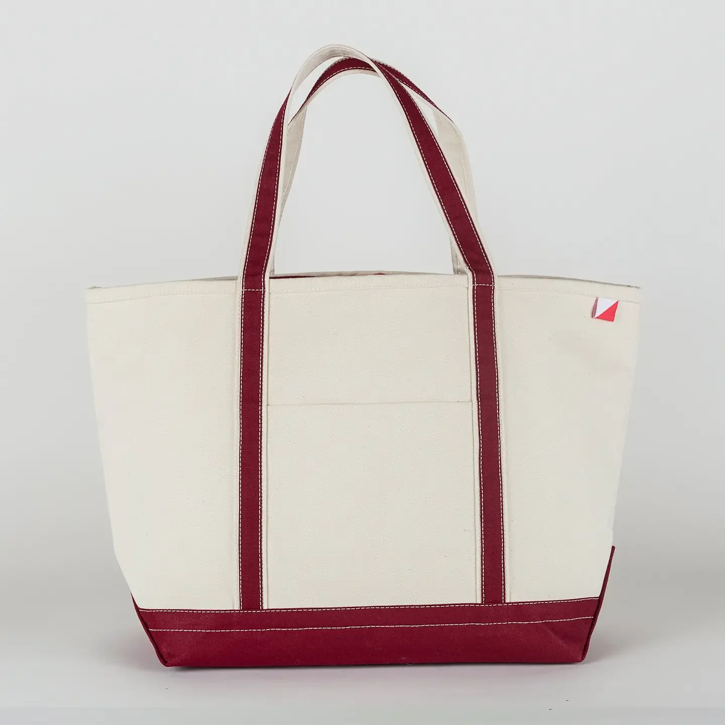 XL SB Maroon Canvas tote.webp