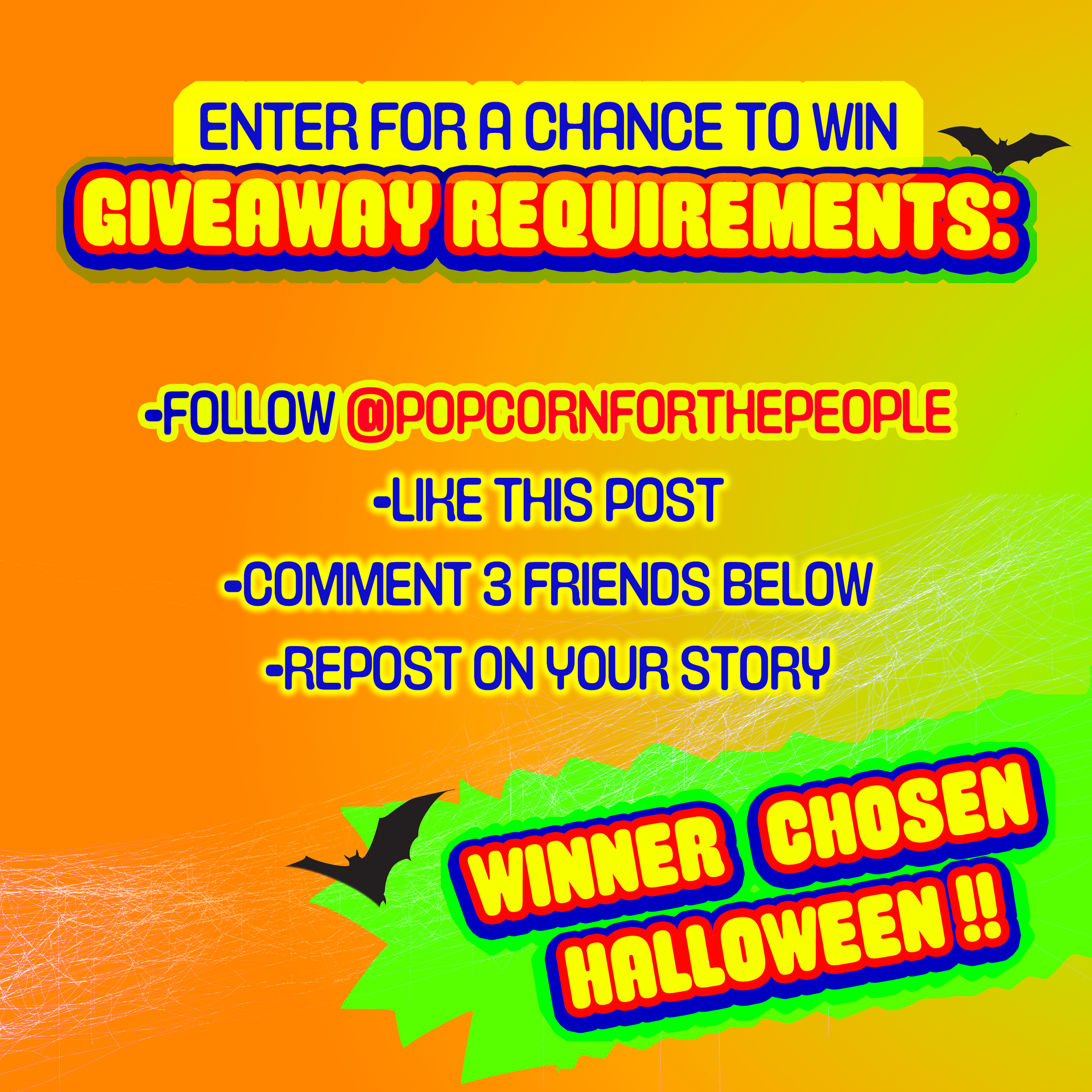 Halloween Giveaway Social Media Content Post Carousel