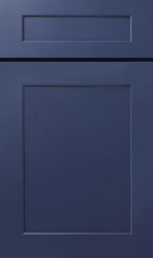 Timberpeak Cabinetry TSB · Shaker Blue cabinet door sample