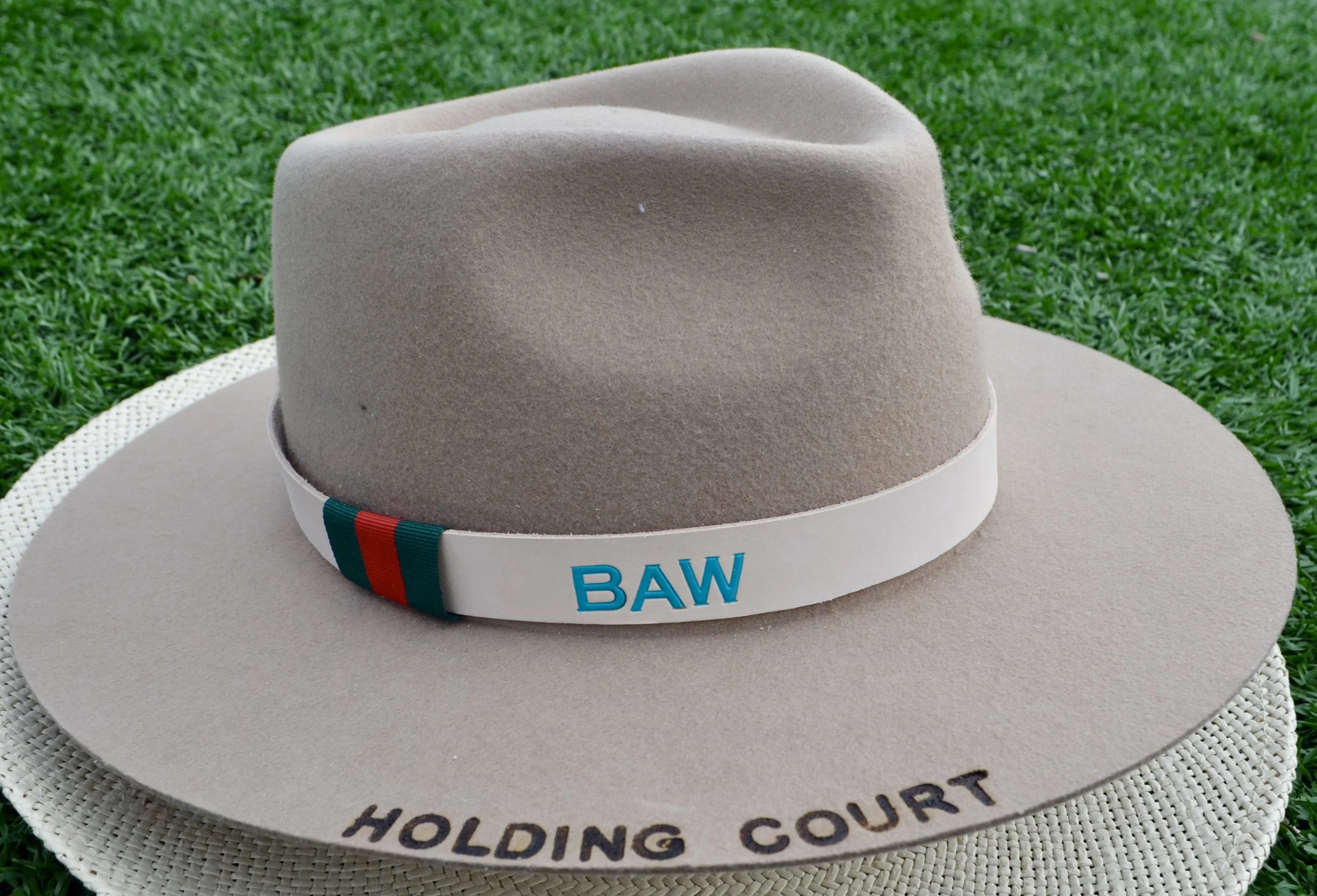 Green & Red Ribbon Hat Band