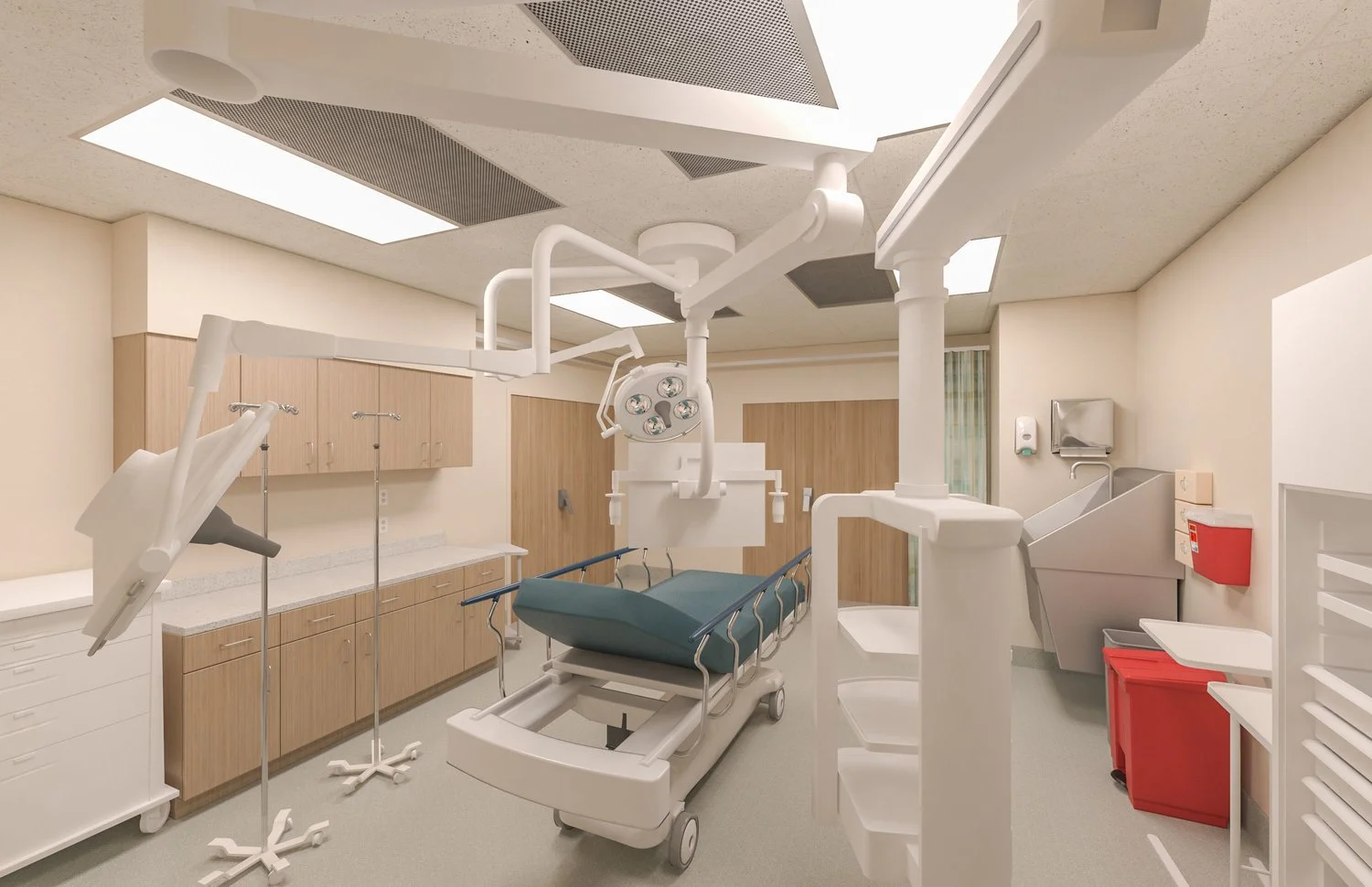 Healthcare procedure room virtual mockup