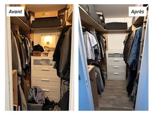 Dressing structuré  tri et organisation par home organiser