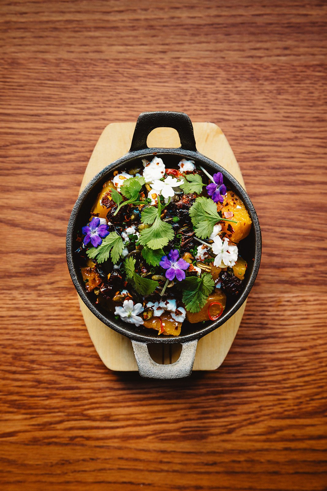 Organic seasonal vegetarian dish at Flor Helsinki