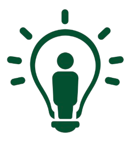 A person inside a lightbulb illustration, symbolizing ideas or innovation.