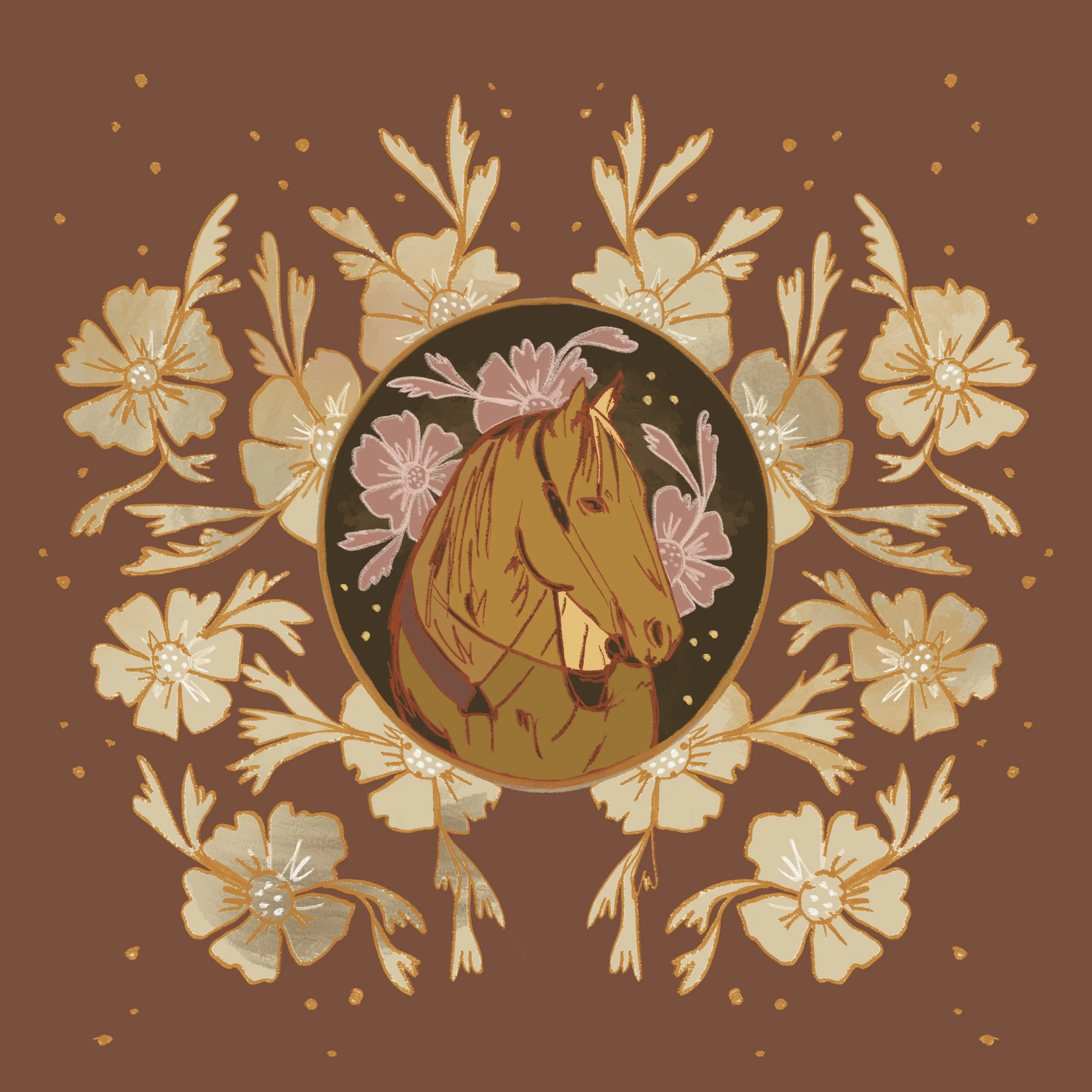 Floral Sorrel Portrait in Mauve