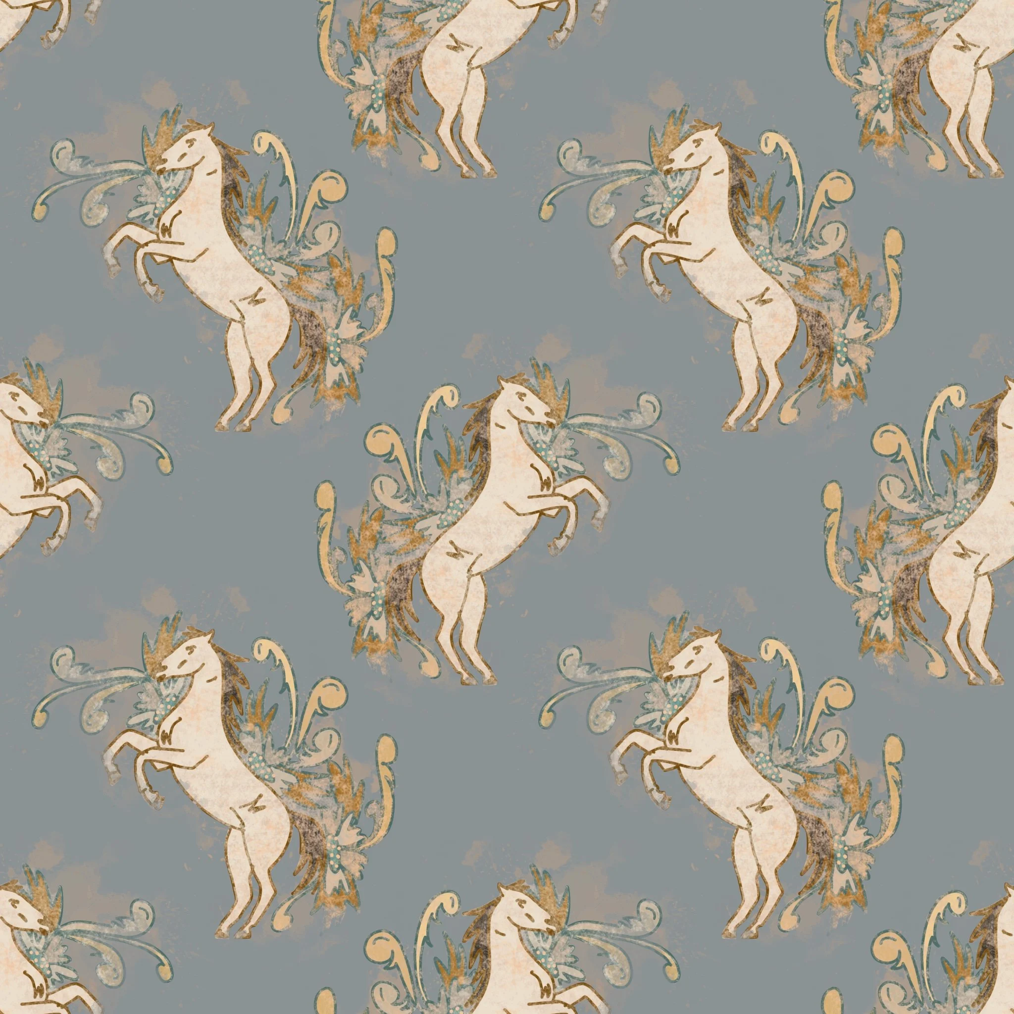 Western Elegance in Dusty Blue