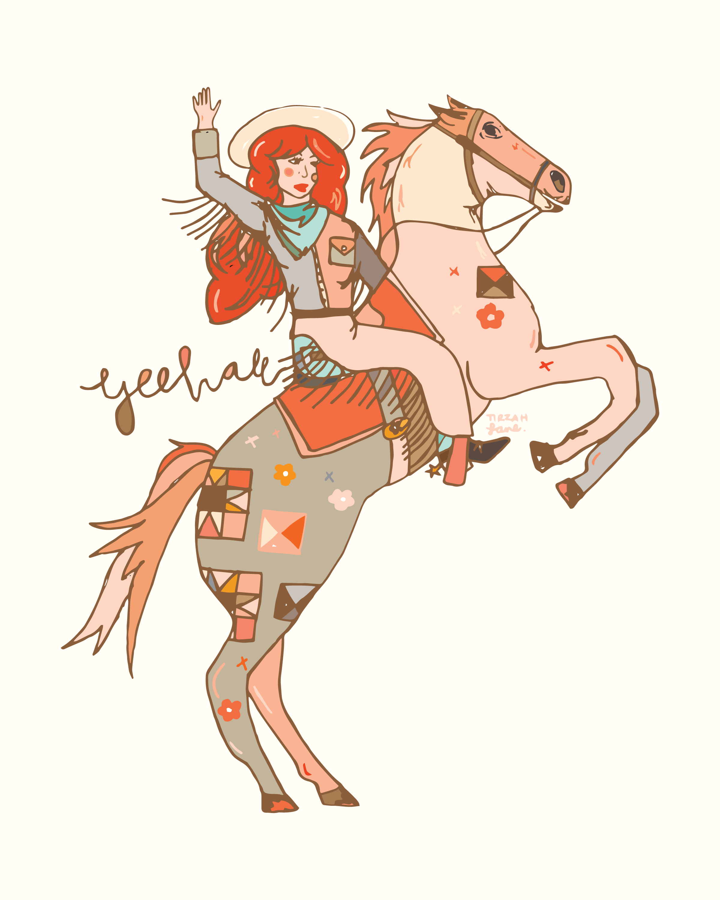 Patchwork Yeehaw Cowgirl