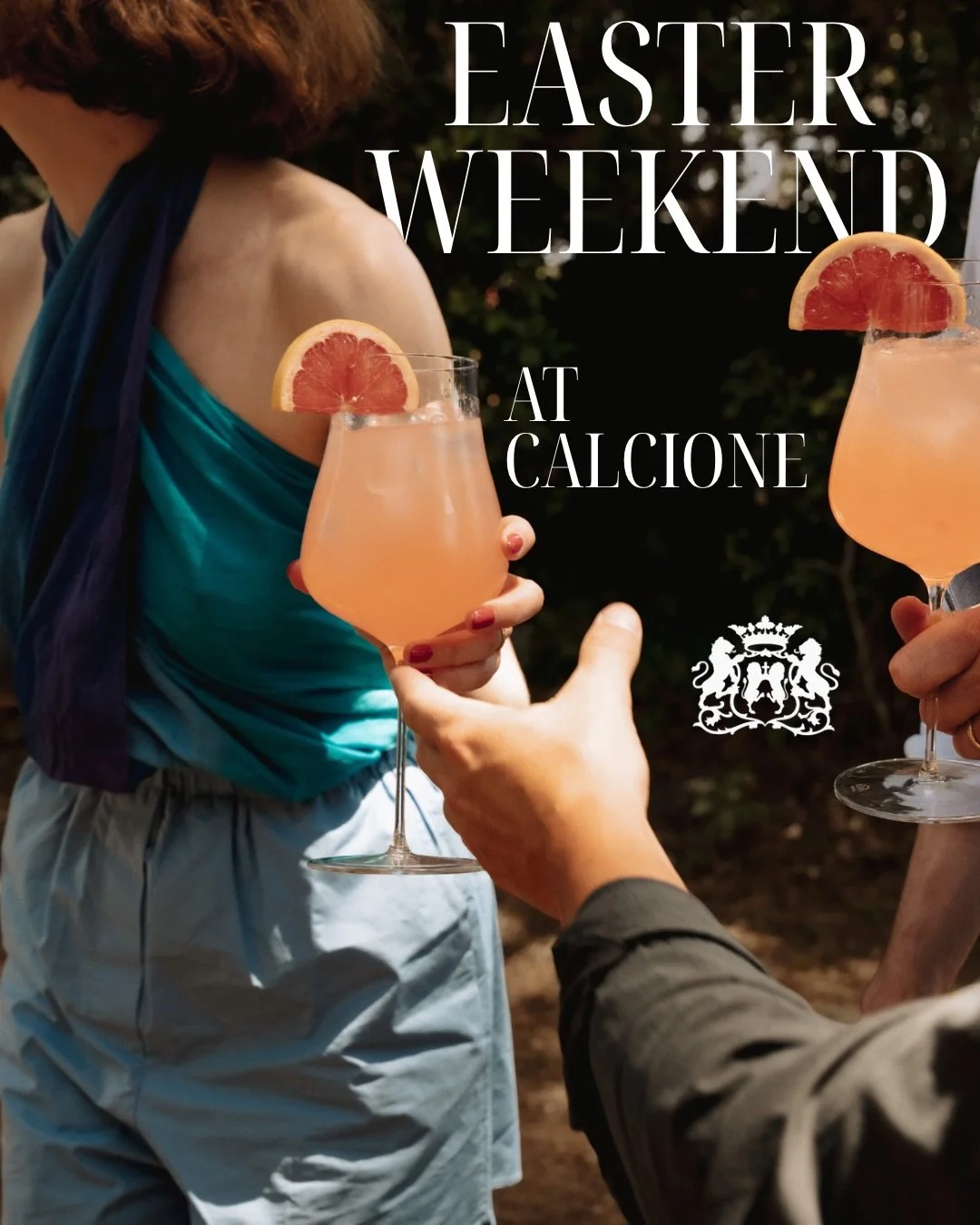 Easter weekend at Calcione.

Spring is arriving, the garden is waking up, and we thought it was a good excuse to gather around a long table.

On April 5th we&rsquo;re hosting our Easter family lunch at the castle &mdash; flowers on the table, seasona