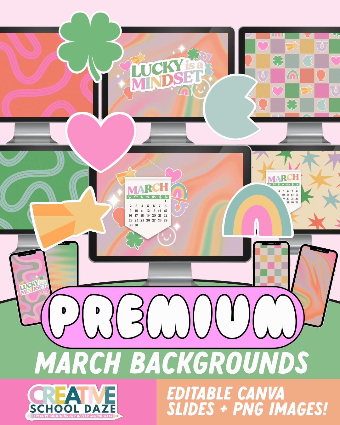 Updated PREMIUM March Backgrounds