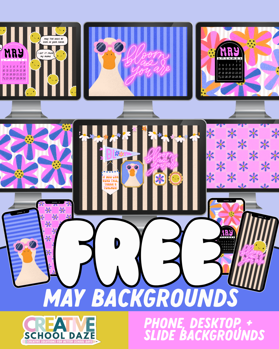 FREE May Backgrounds