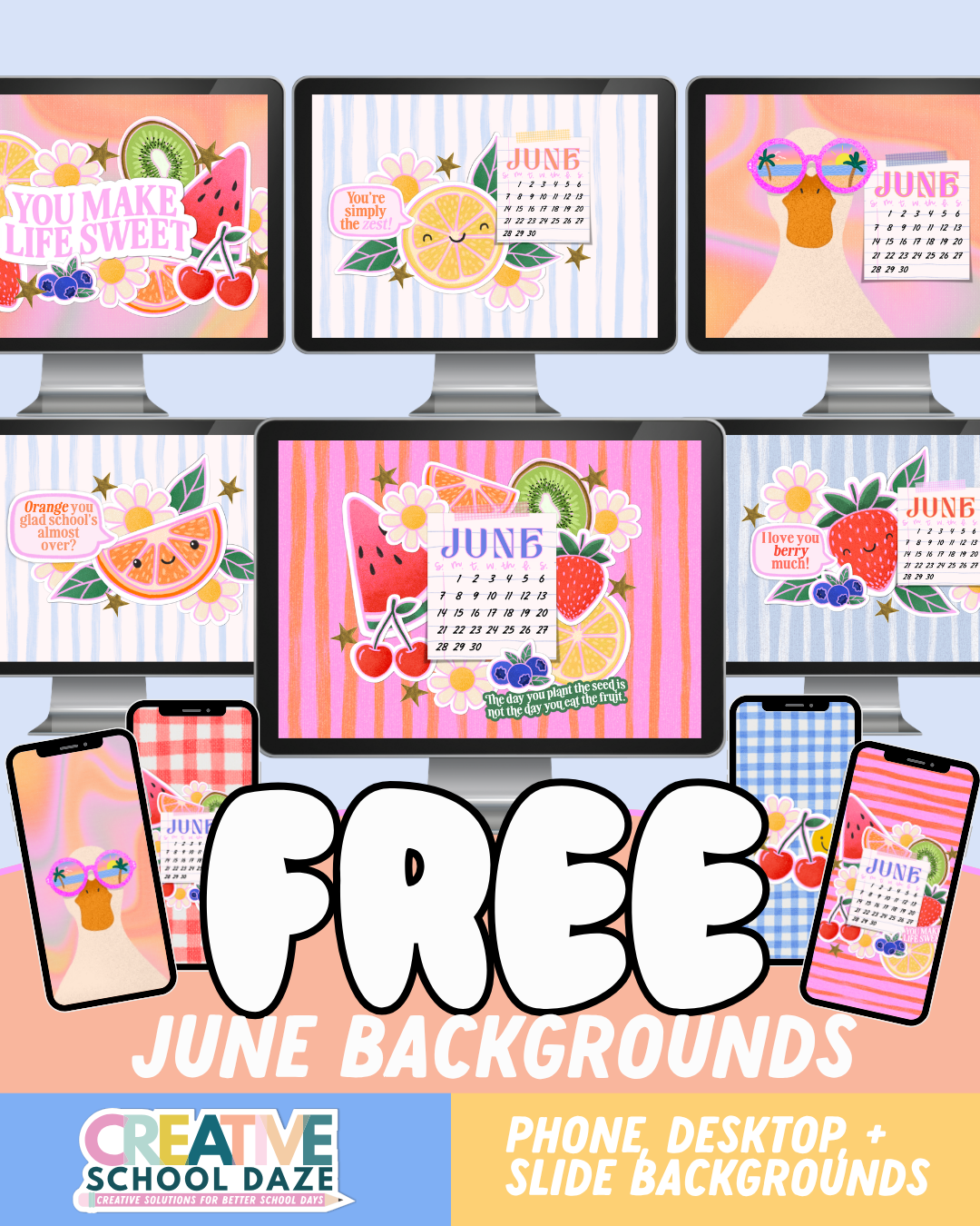 FREE June Backgrounds