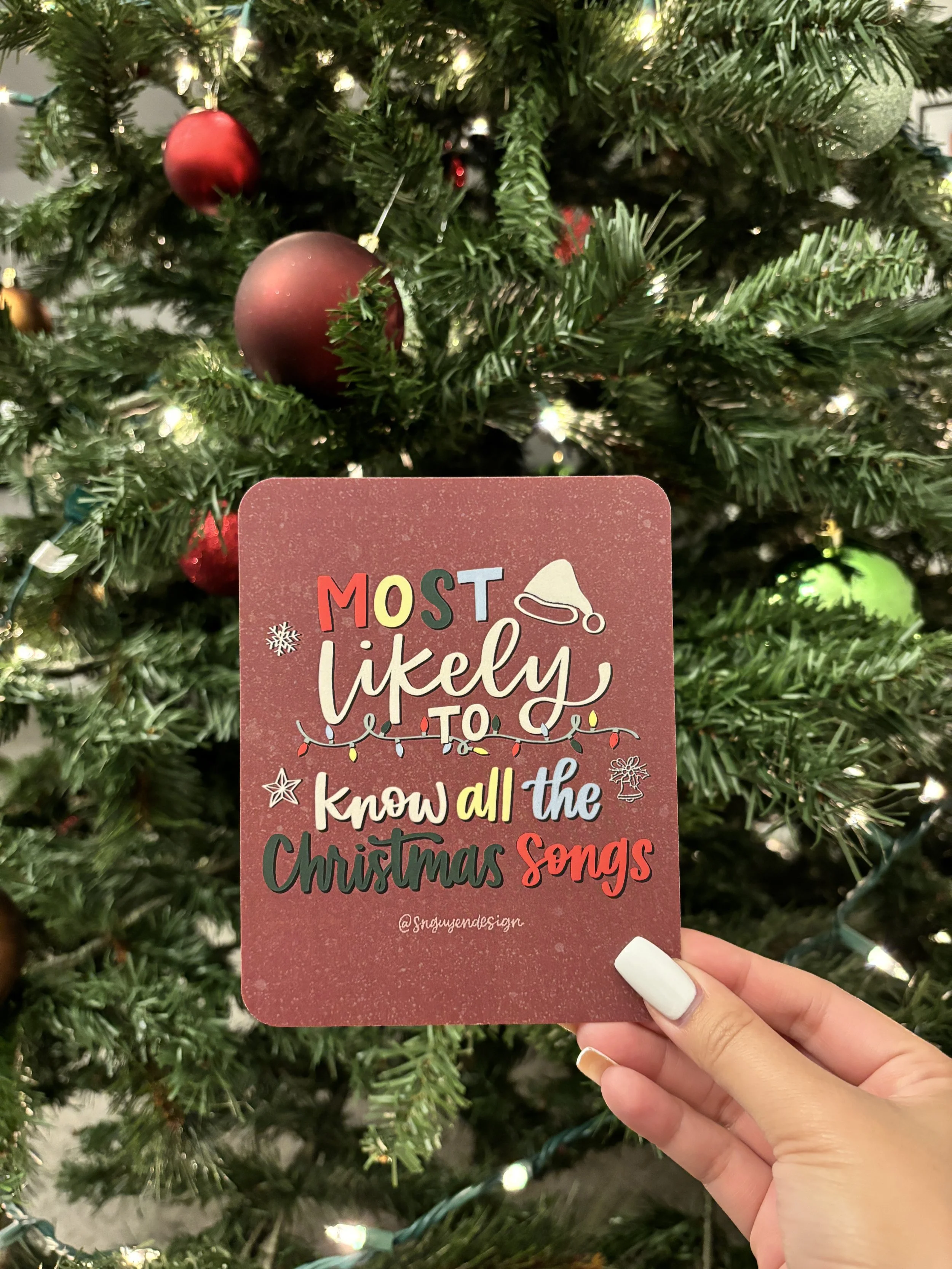 Most Likely to Know All the Christmas Songs Card