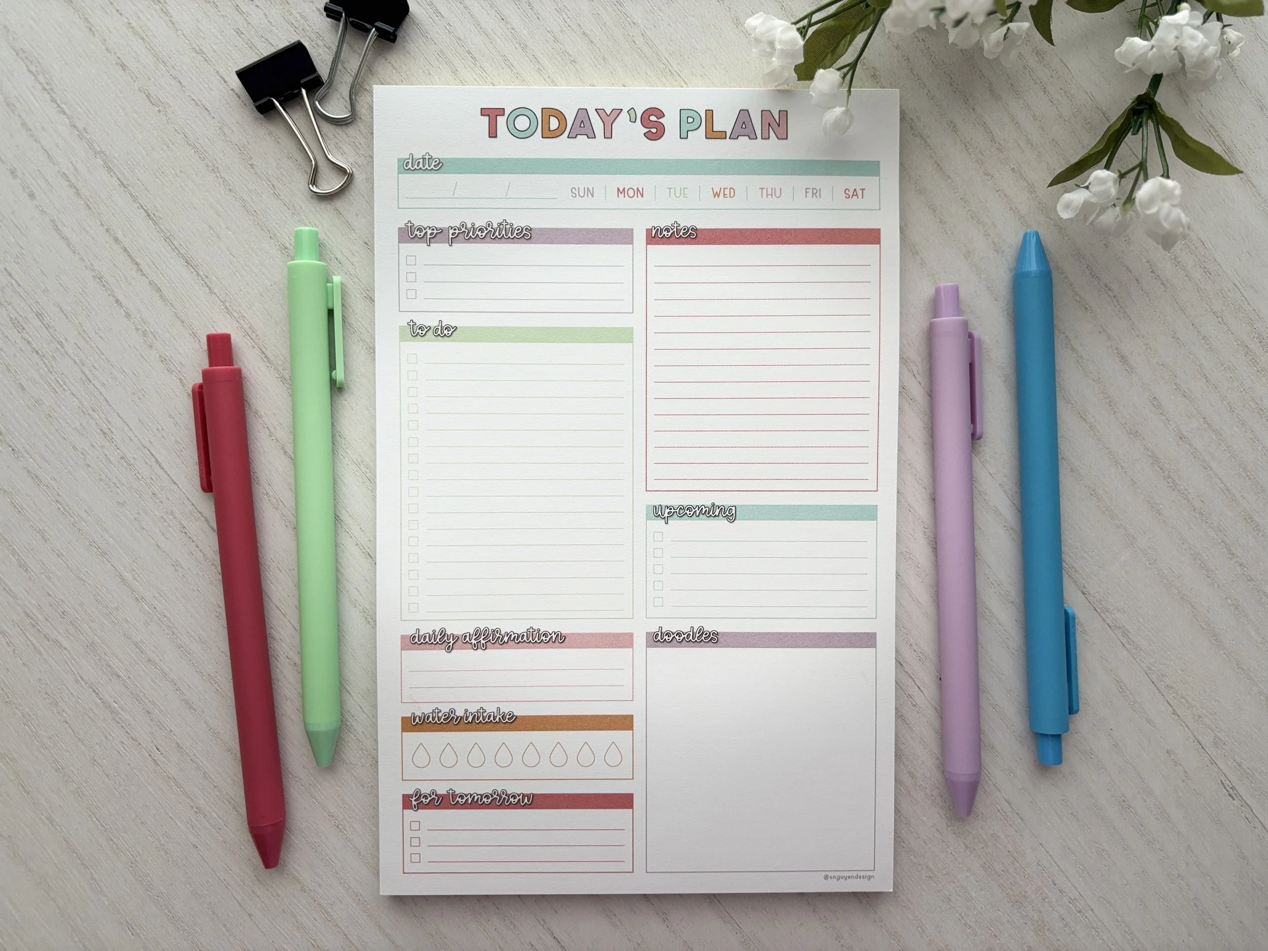 Daily Planner Notepad