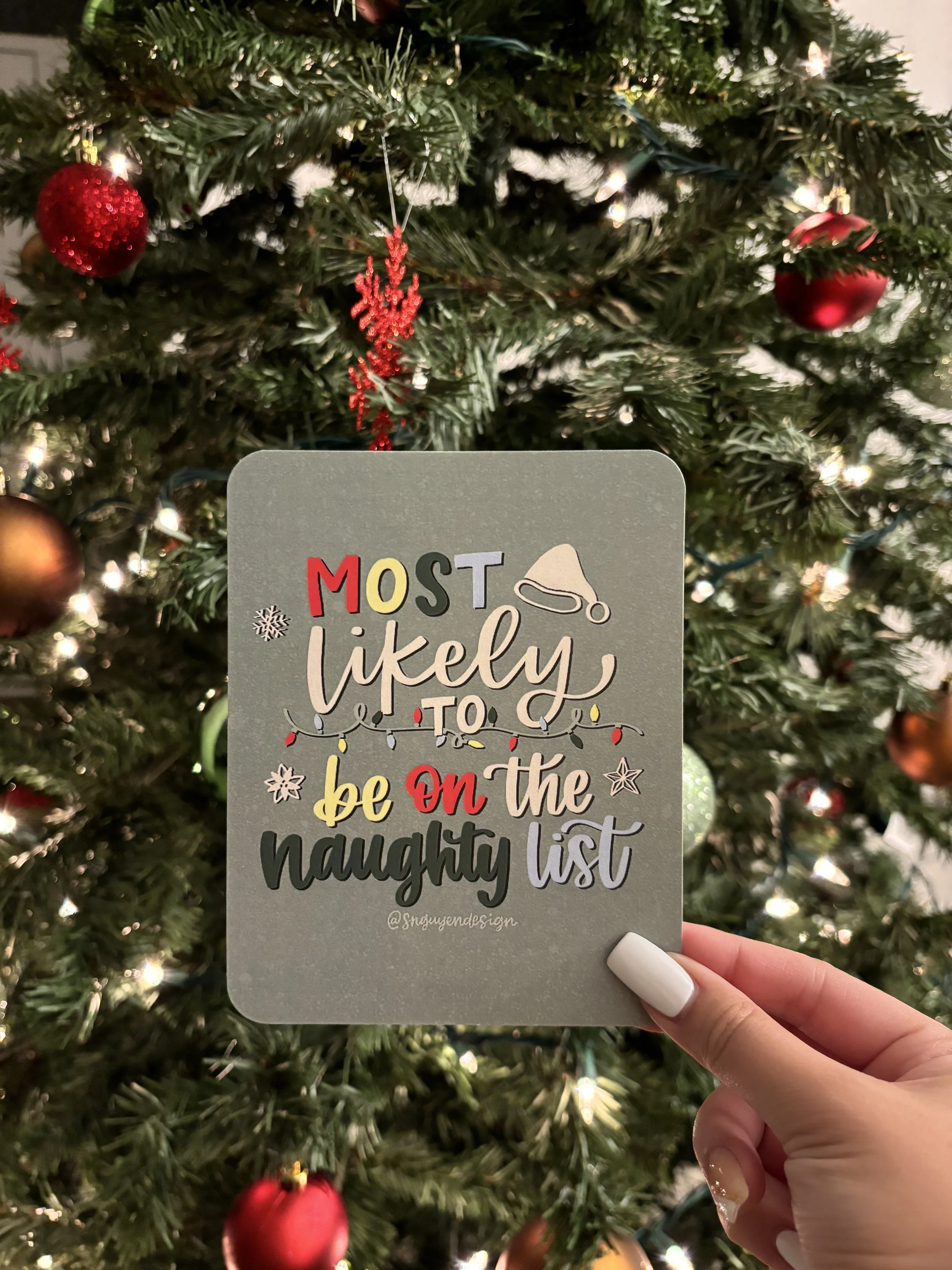 Most Likely to Be on the Naughty List Card
