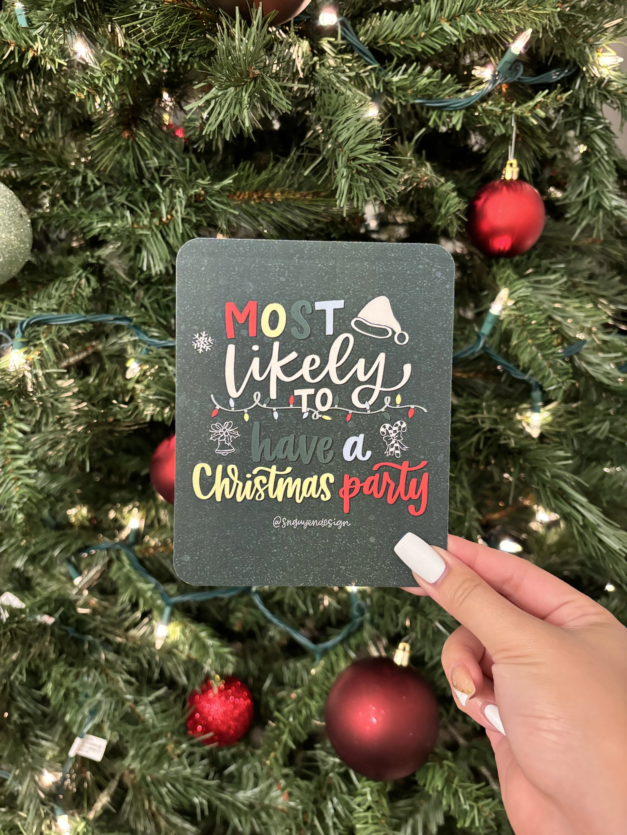 Most Likely to Have a Christmas Party Card