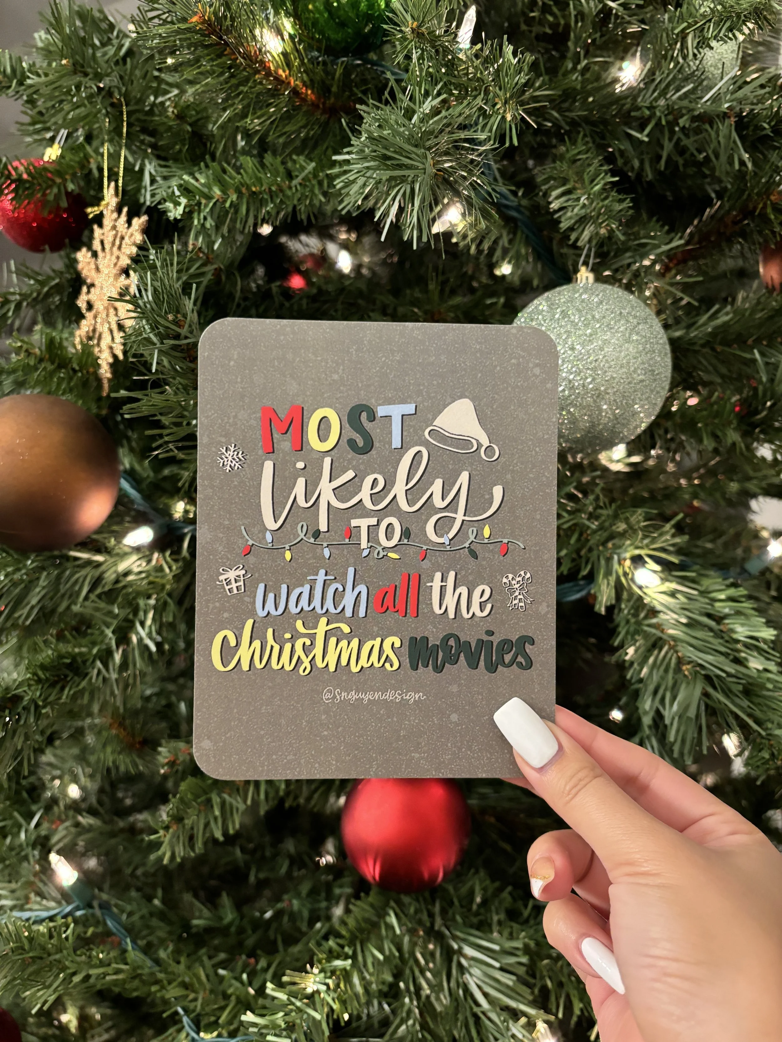 Most Likely to Watch All the Christmas Movies Card