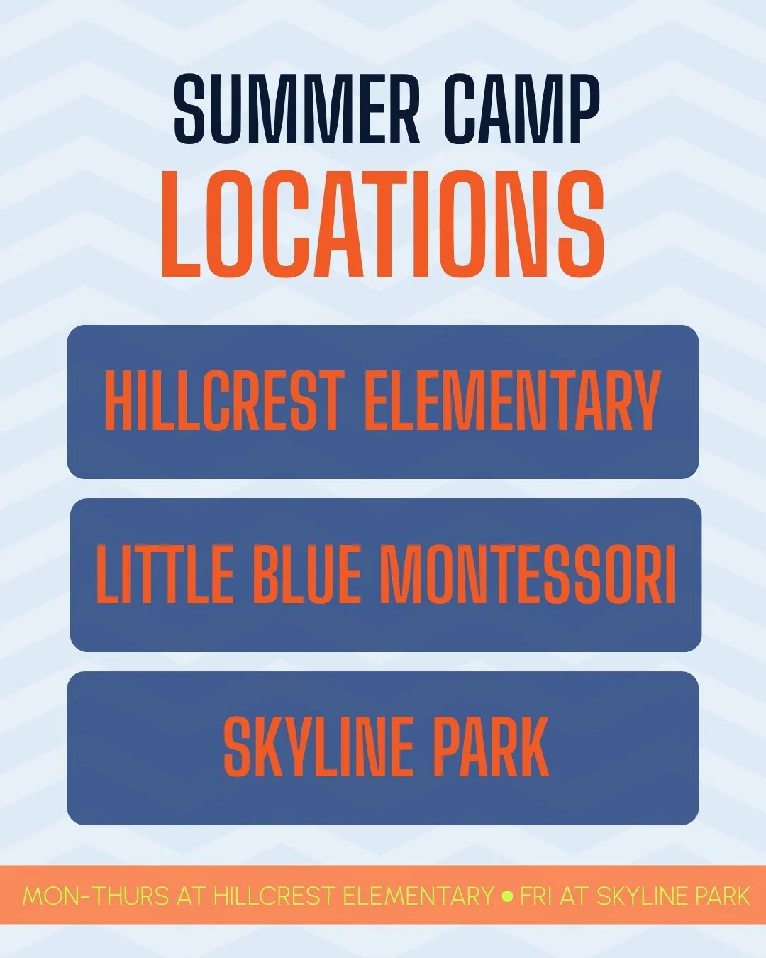 🚨BIG NEWS!! We are indoors this summer! 🚨

EPSA summer camps have moved indoors Monday-Thursday at Hillcrest Elementary. Fridays will be at Skyline Park for splash pad and field day fun! 

#SummerCamp #summervibes #youthsports #southaustin