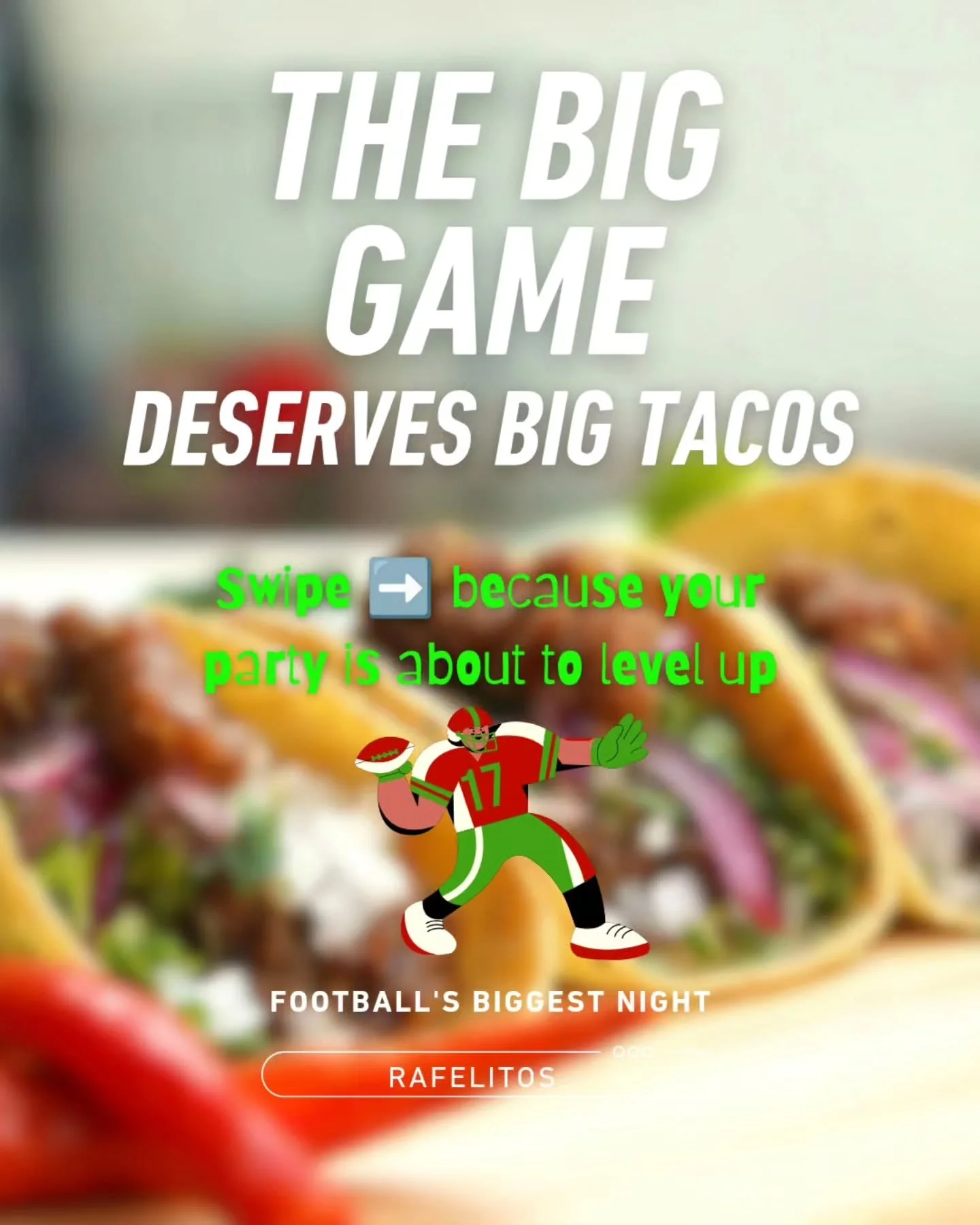 👇 Comment TACOS if you&rsquo;re hosting
👯&zwj;♂️ Tag the friend who never brings food

#BigGameEats #GameDayTacos #TailgateAtHome #FootballFood #WatchPartyVibes TacoParty