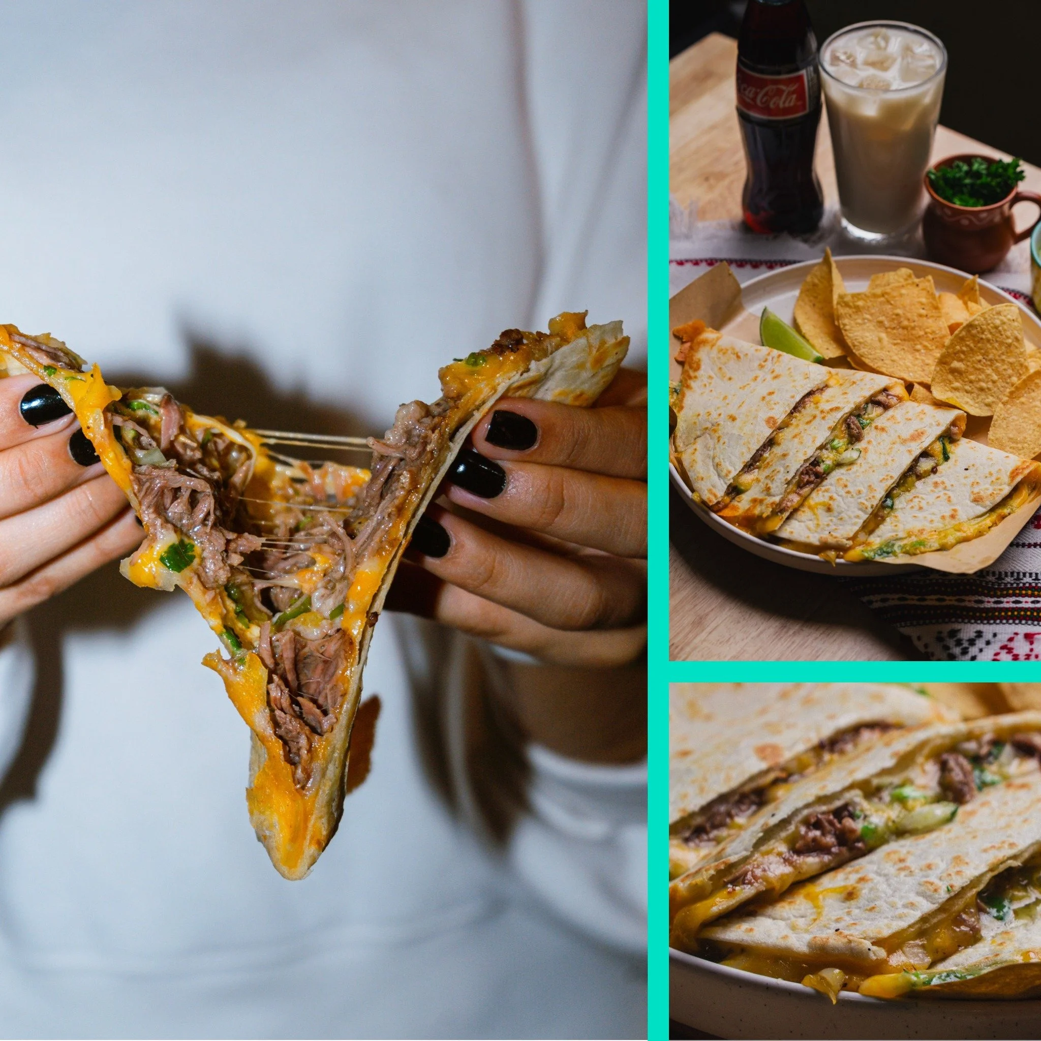 Not your average quesadilla. 👊💥
This isn't just melted cheese in a tortilla; it&rsquo;s a Mexican classic, Rafelitos style. It&rsquo;s thick, it&rsquo;s crisp, and it&rsquo;s exactly what you&rsquo;re craving.

No time to stop by? Find us on DoorDa