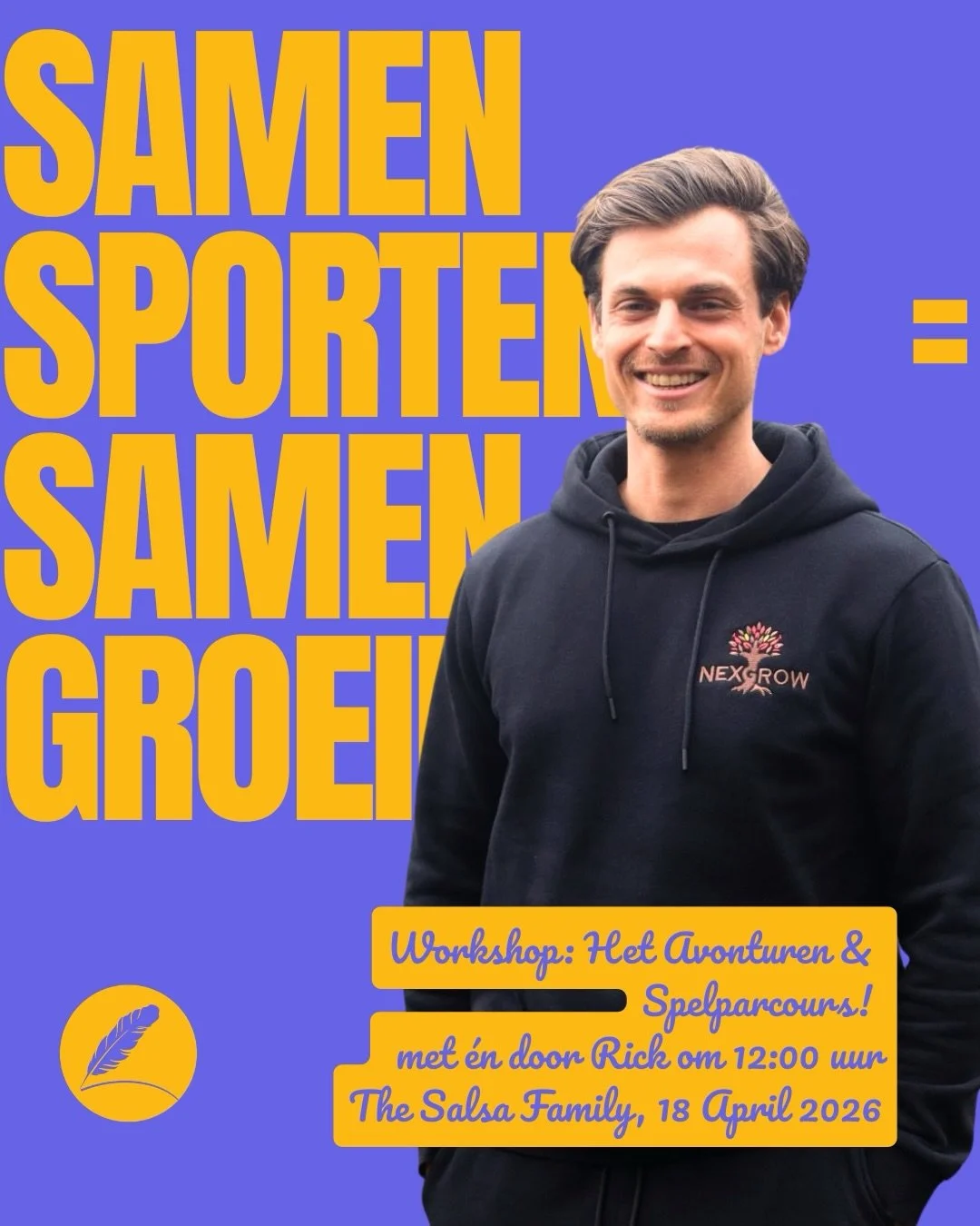 Het Avonturen &amp; Spelparcours! 🤸🏽&zwj;♀️

Klaar voor actie, uitdaging &eacute;n vooral veel plezier? 😄
Tijdens dit parcours ga je kruipen, klimmen, springen, puzzelen, samenwerken en lachen! Een speelse challenge waarbij bewegen &amp; ontdekken