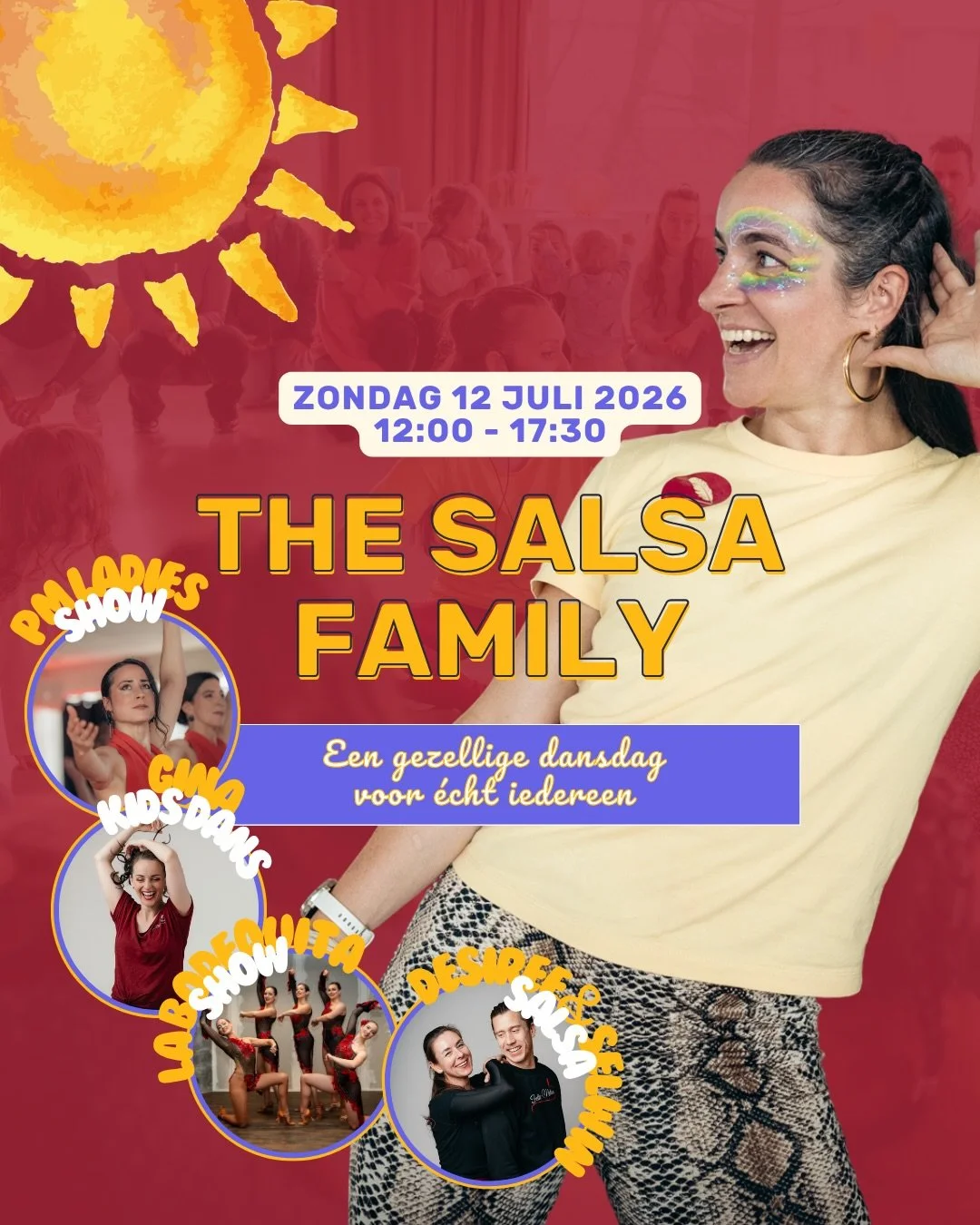 THE SALSA FAMILY ❤️ 
x BLEN BLEN&rsquo; Salsa Matinee

Op zondag 12 juli combineren we familie, verbinding en salsa tijdens THE SALSA FAMILY 💃🕺

Geniet van workshops, kinderactiviteiten, social dancing, shows en gezelligheid voor jong en oud ✨

🗓 