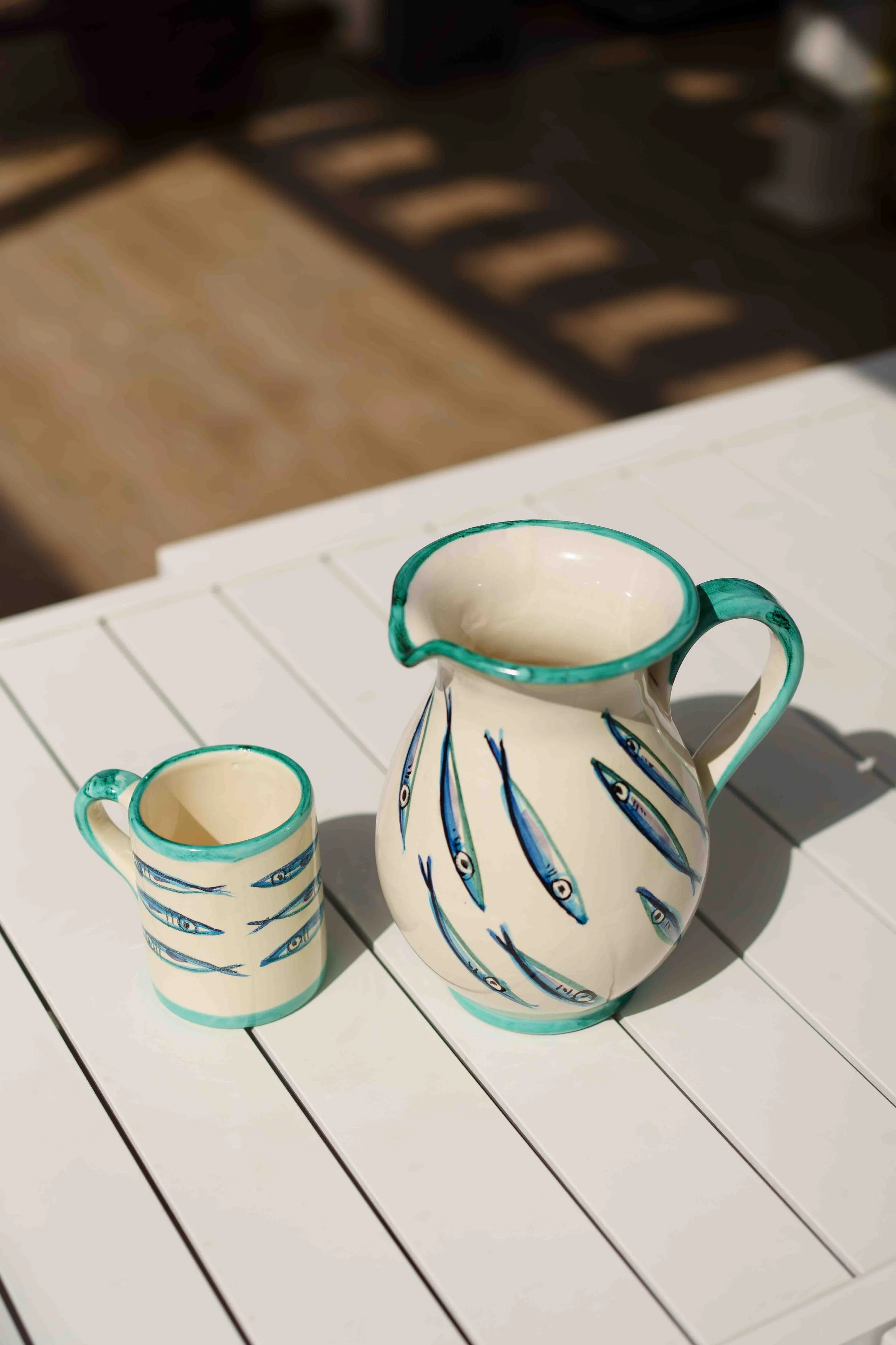 Håndmalt italiensk keramikktallerken med personlig design fra Amalfi