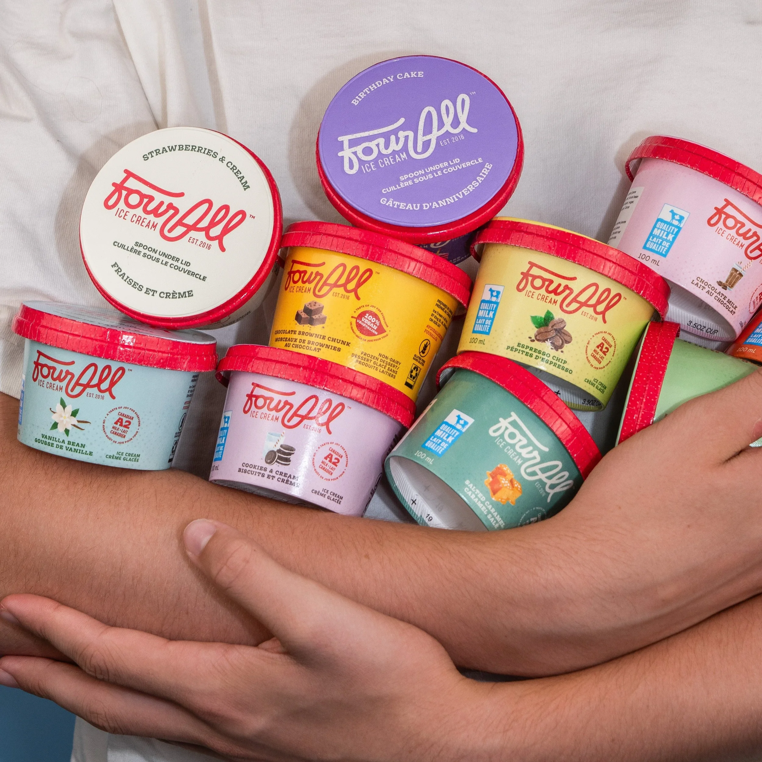 Four All Mini Ice cream Pints