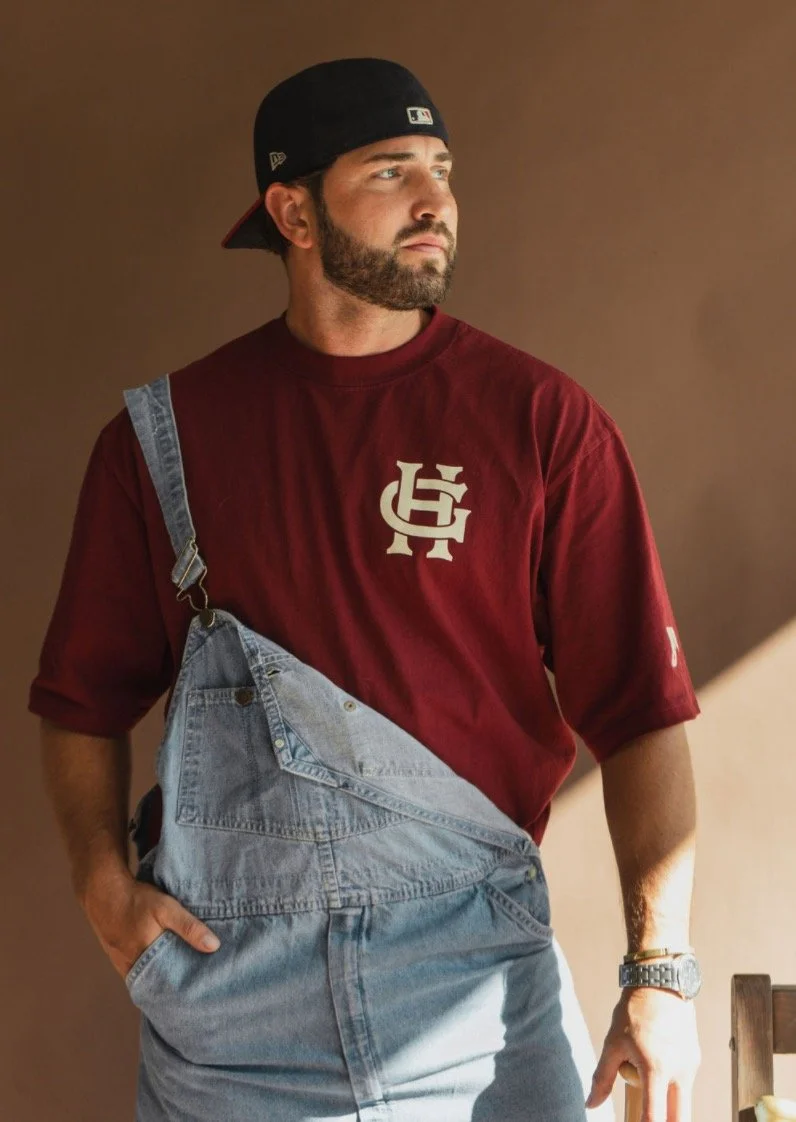 Burgundy Pennant Tee