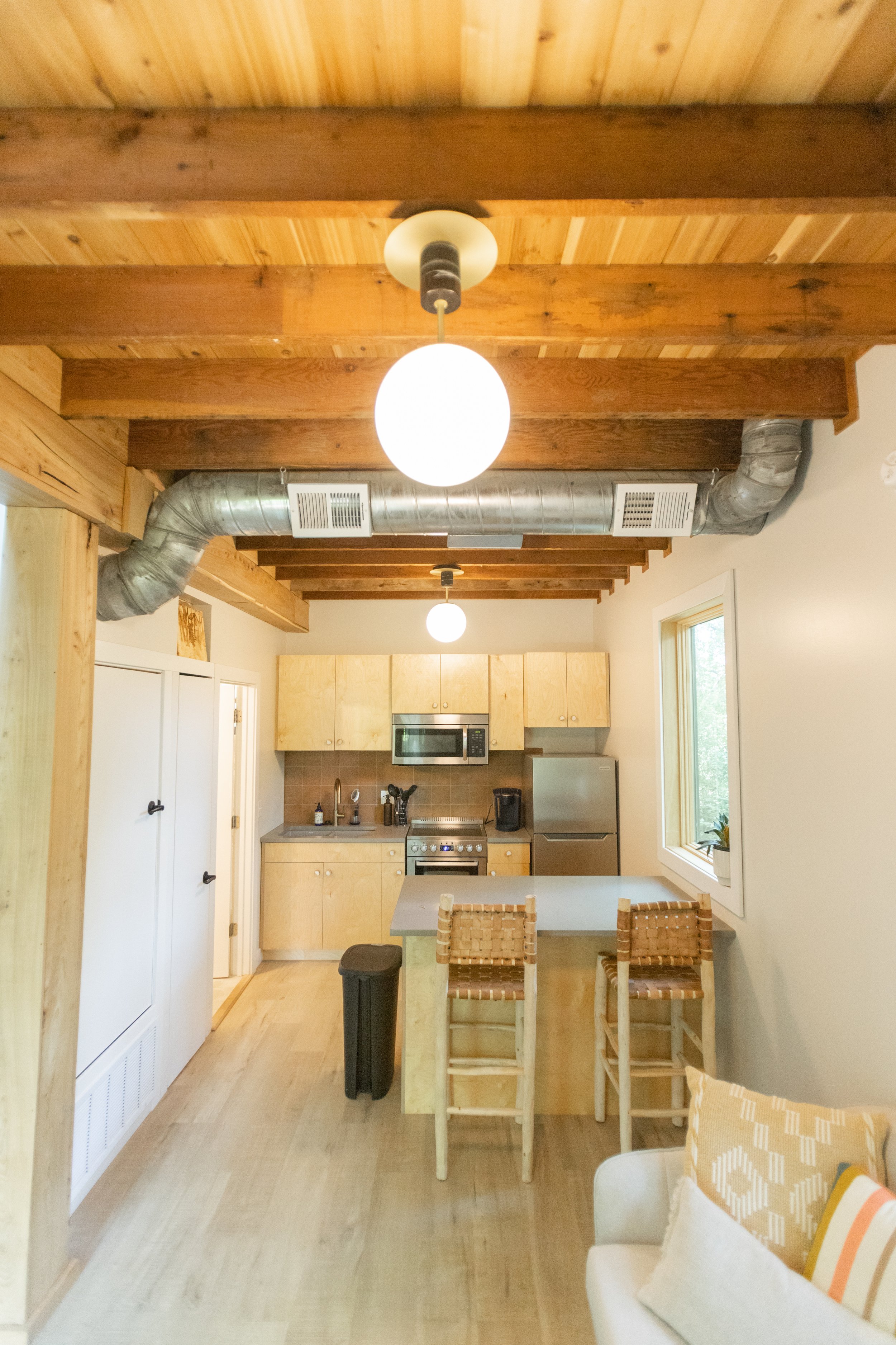 Interior kitchen and living area of ADU built by Carlson Projects