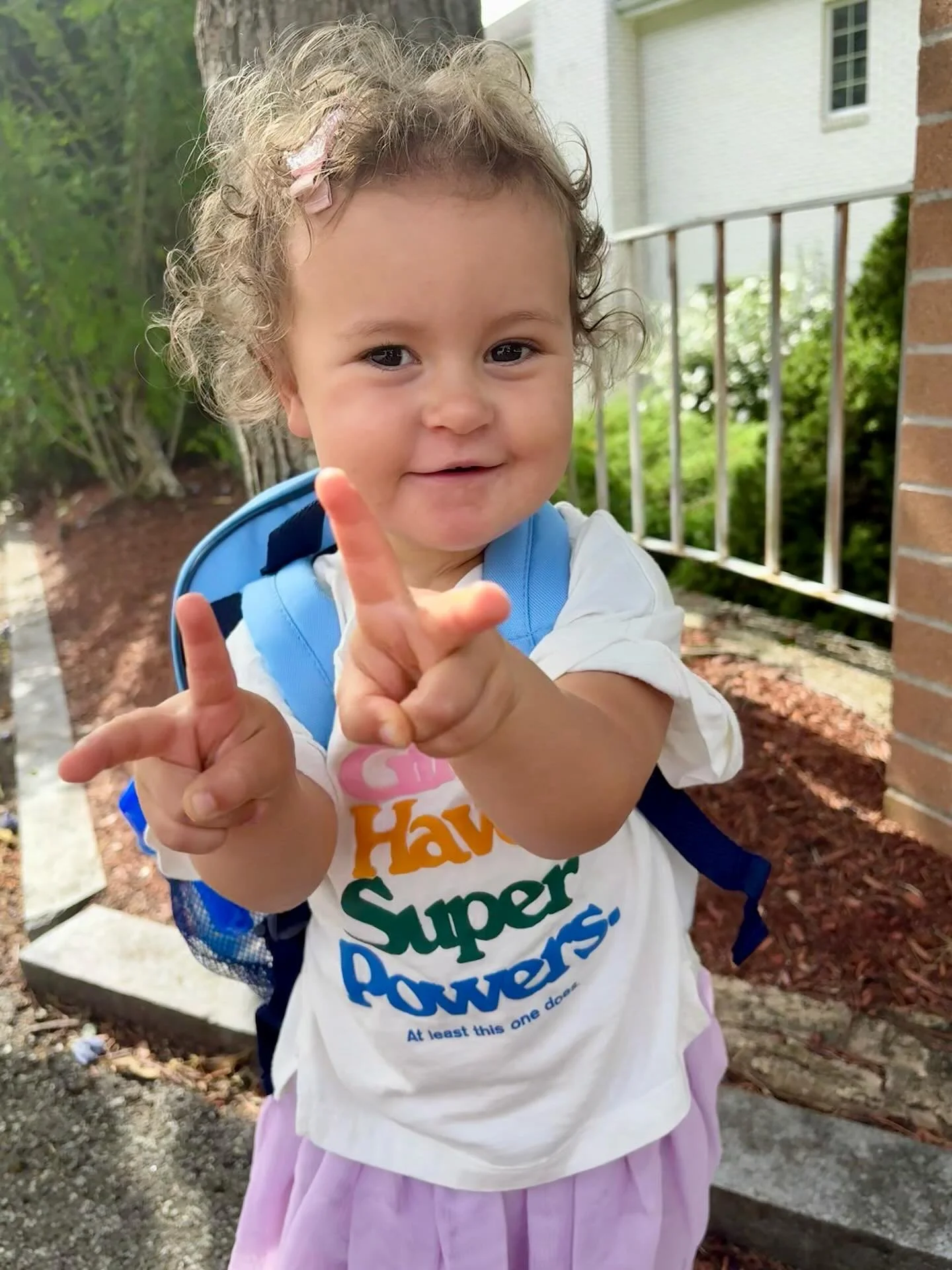 ✌🏼!!

Exactly 2 years ago today&mdash;at 7:24am&mdash;I saw my heart and soul and embodiment of my dreams in the form of an itsy bitsy, perfect little baby. Plopped right on my chest. My girl.

I still feel that sense of &ldquo;I&rsquo;m right where