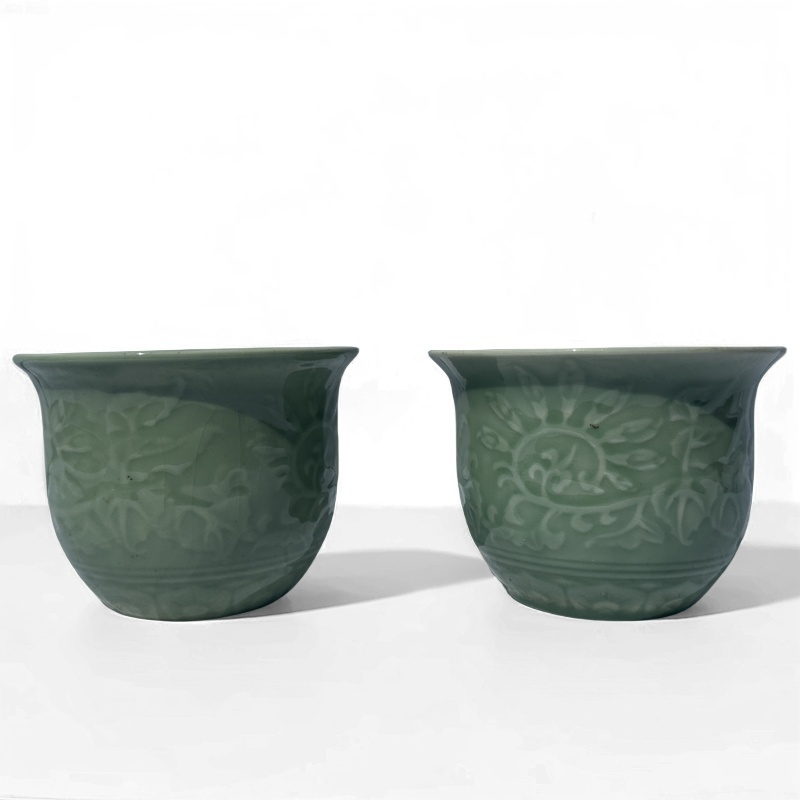 green paisley fishbowls