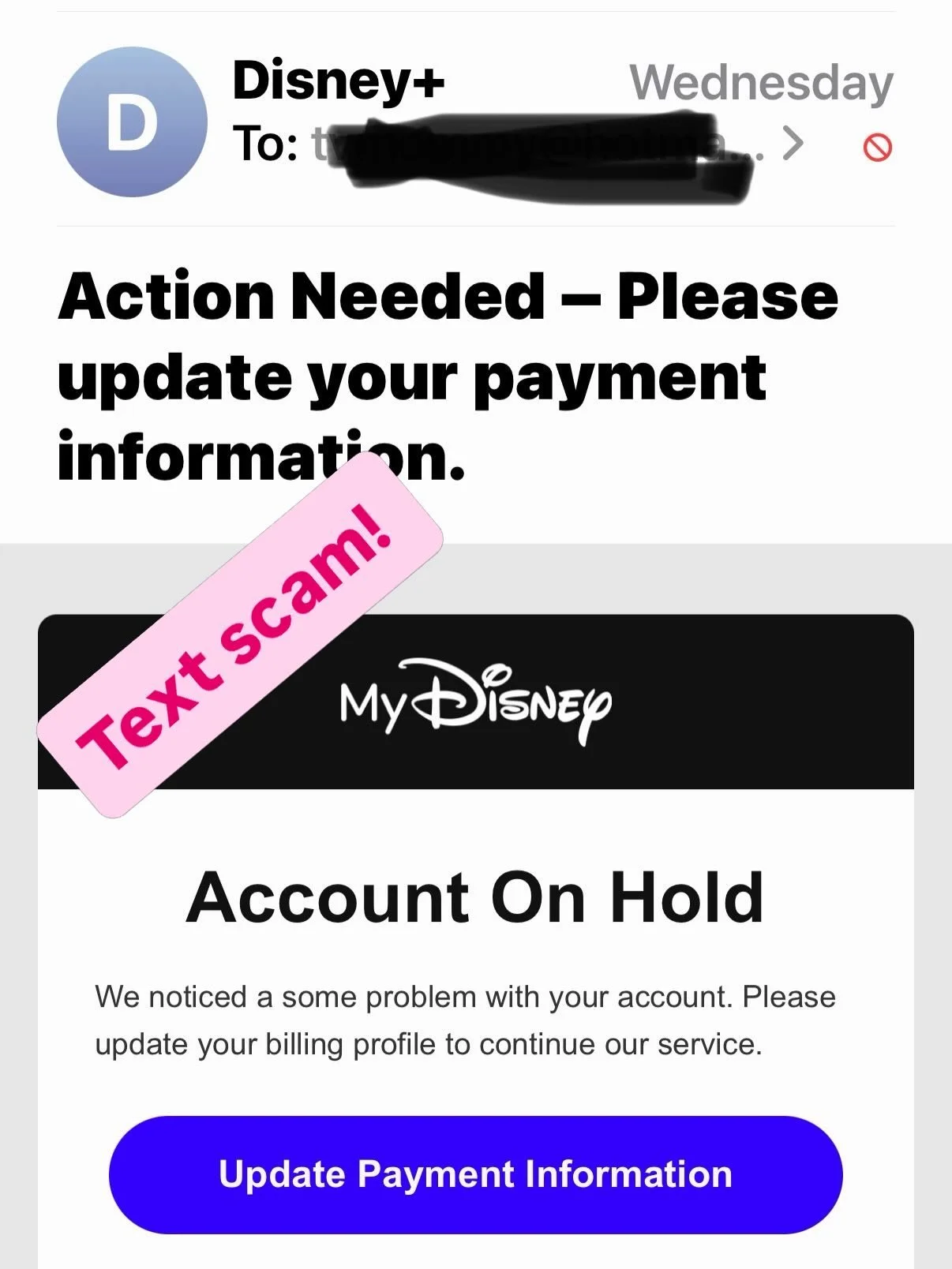 🚨 Think this email is from Disney+? Take a closer look&hellip;

One of the easiest ways to spot a phishing email is by checking the sender&rsquo;s actual email address, not just the name that appears in your inbox.

👉 Swipe to the second photo.

Wh