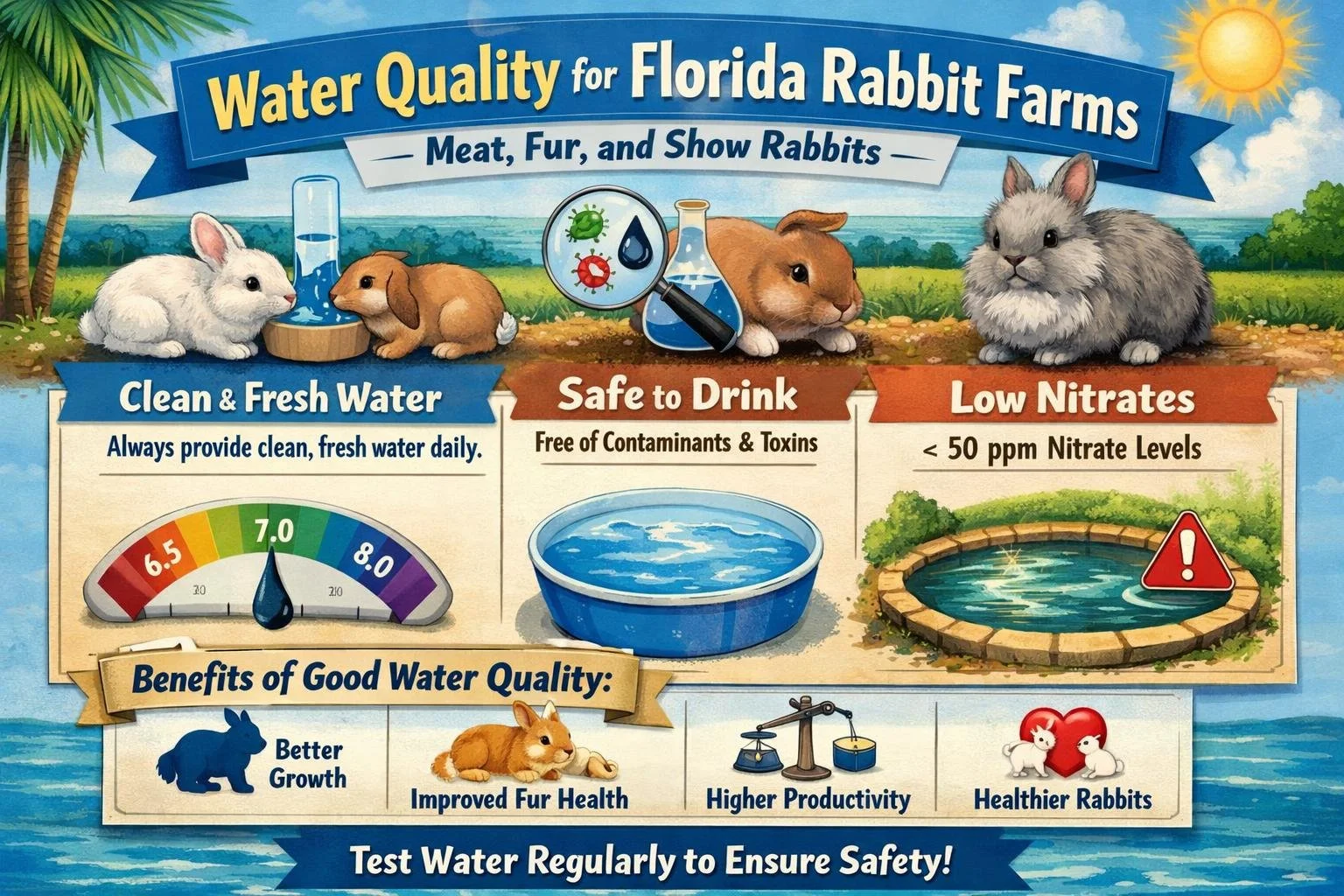 Water Quality for Florida Rabbit Farms: Meat, Fur, and Show Rabbits