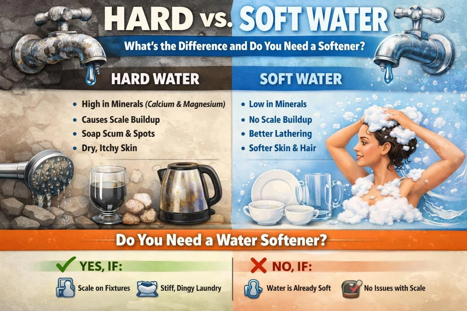 Hard Water vs. Soft Water: What's the Difference and Do You Need a Softener?