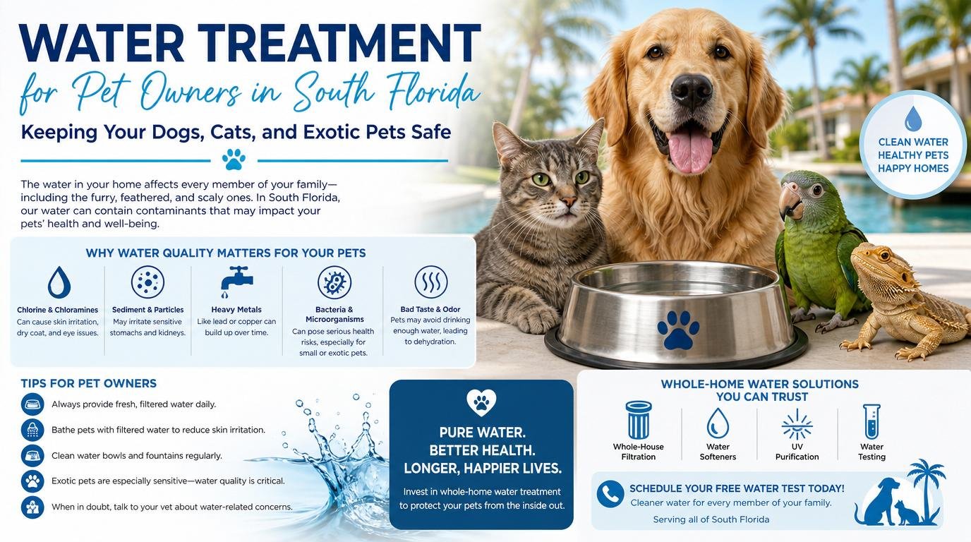 Water Treatment for Pet Owners in South Florida: Keeping Your Dogs, Cats, and Exotic Pets Safe