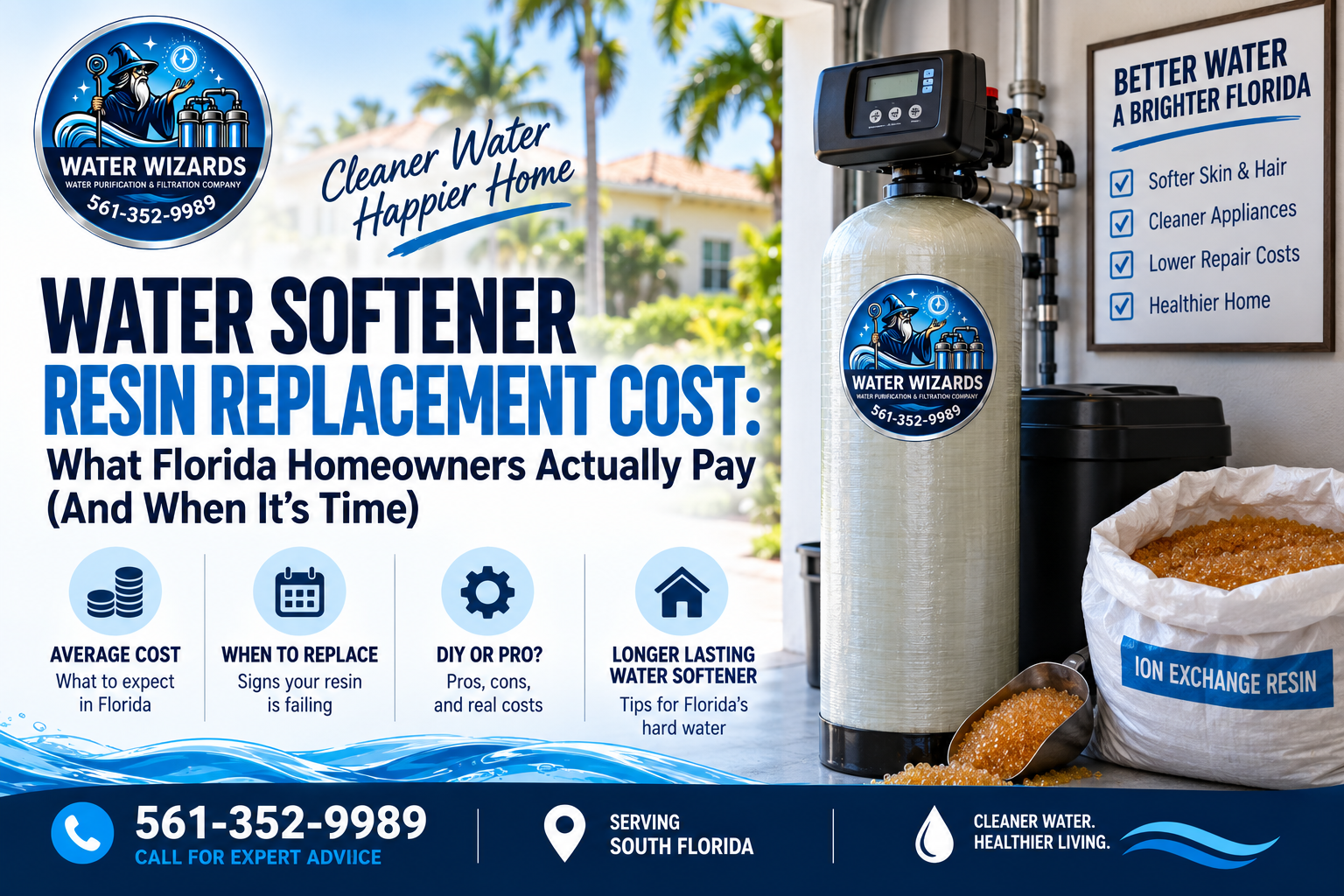 Water Softener Resin Replacement Cost: What Florida Homeowners Actually Pay (And When It's Time)