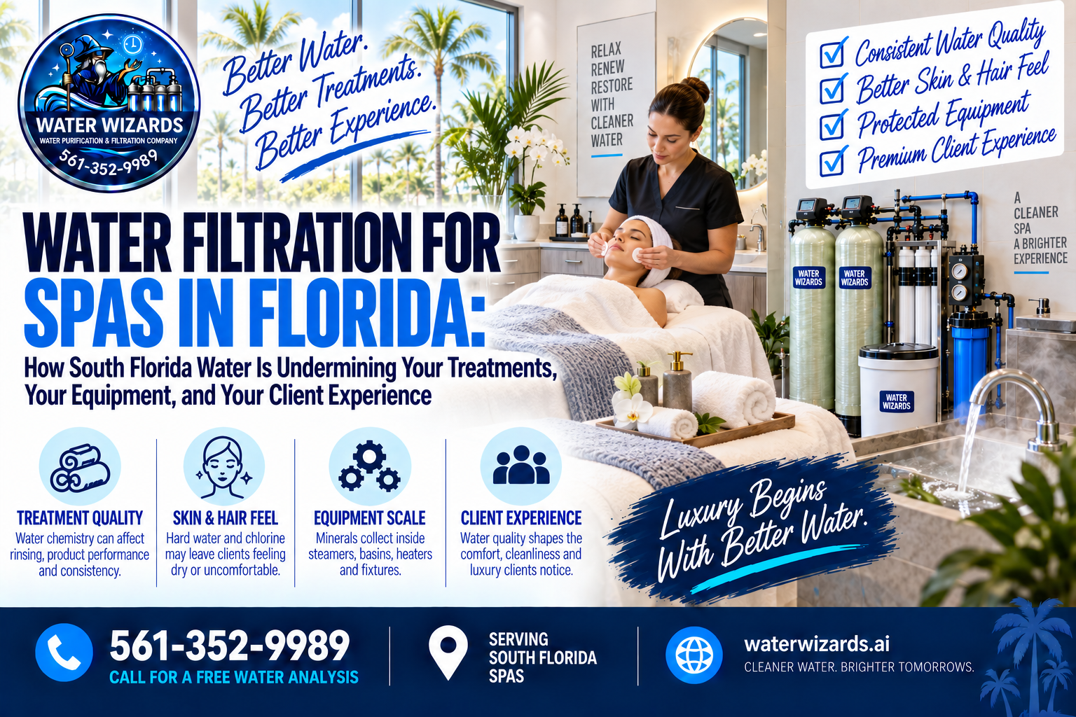 Water Filtration for Spa Florida: How South Florida Water Is Undermining Your Treatments, Your Equipment, and Your Client Experience