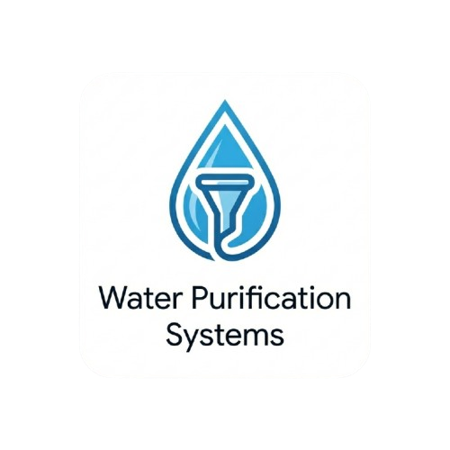 Water softener system with three tanks outside a house.