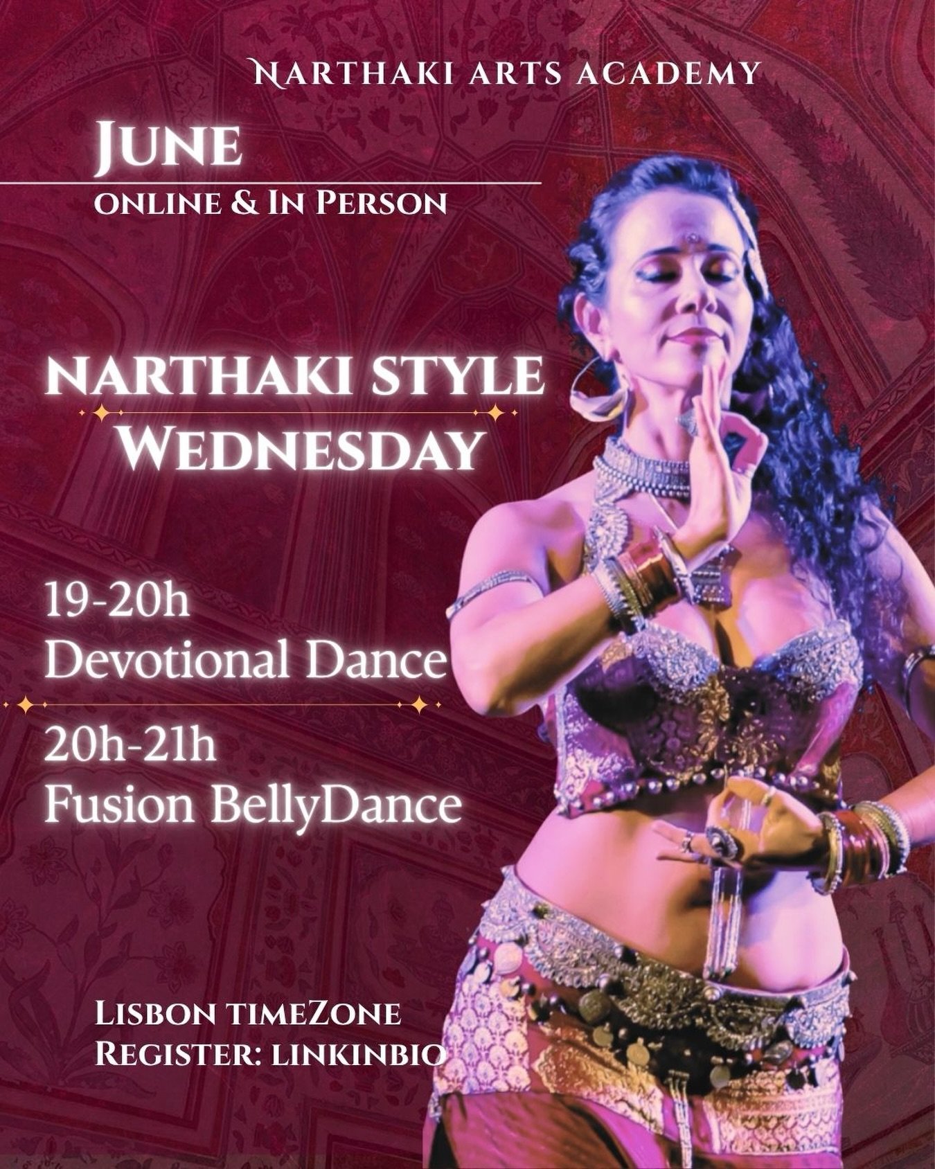 🌹 JUNE 🌹

At Narthaki Arts Academy HQ in Lisbon , we celebrate the arrival of Summer , the warm breeze, the chirping of happy birds , and the blossoming of flowers through our bodies and our creative expression. 

🌹 Narthaki Style Dance is my crea