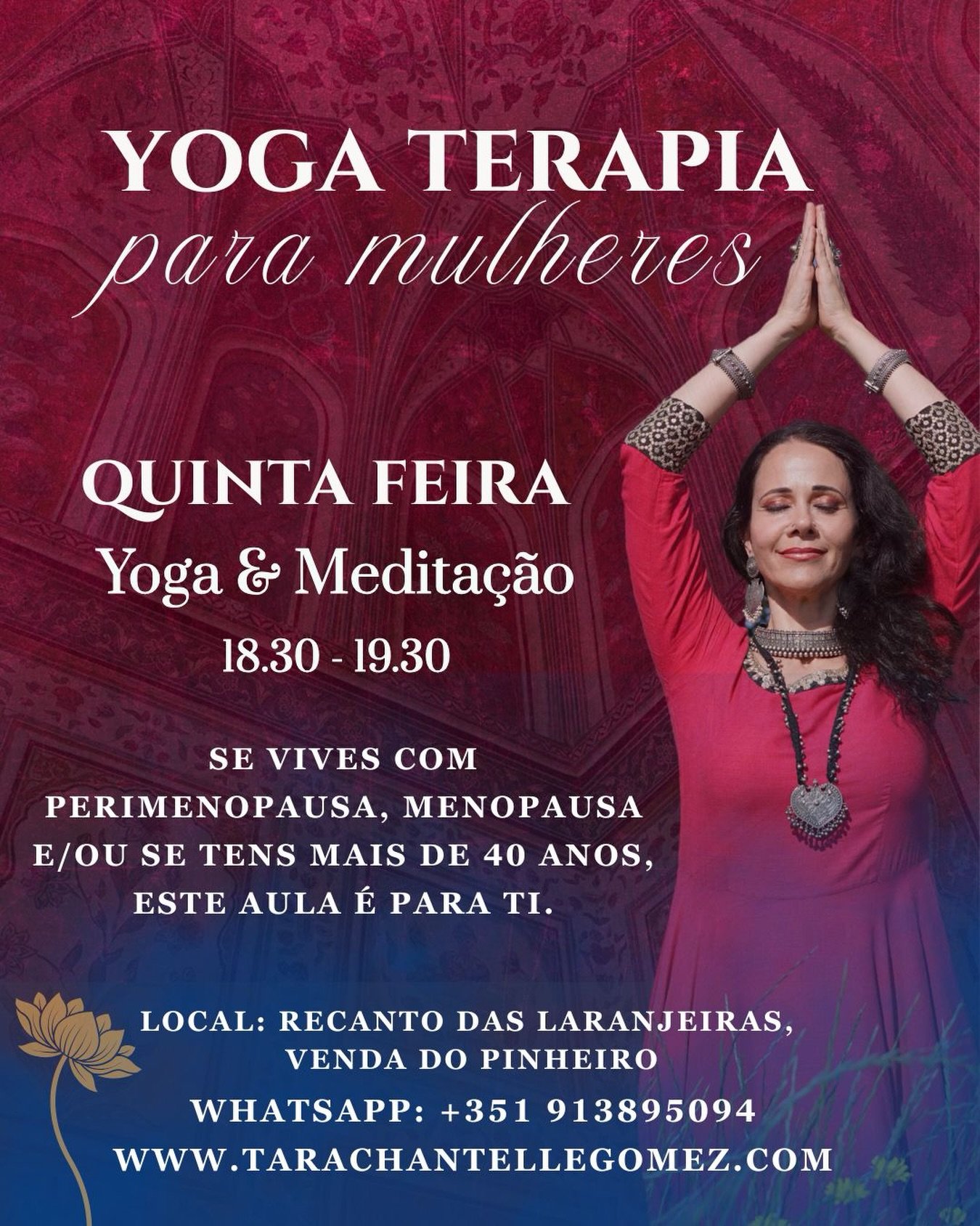 🙏🏻 H&aacute; um ano que estou a dar aulas de Yoga para Mulheres no @recanto.laranjeiras na Venda do Pinheiro . 

🌹 Estas aulas s&atilde;o especialmente para mulheres com 40 anos ou mais , que est&atilde;o a vivenciar a Perimenopausa , Menopausa e 