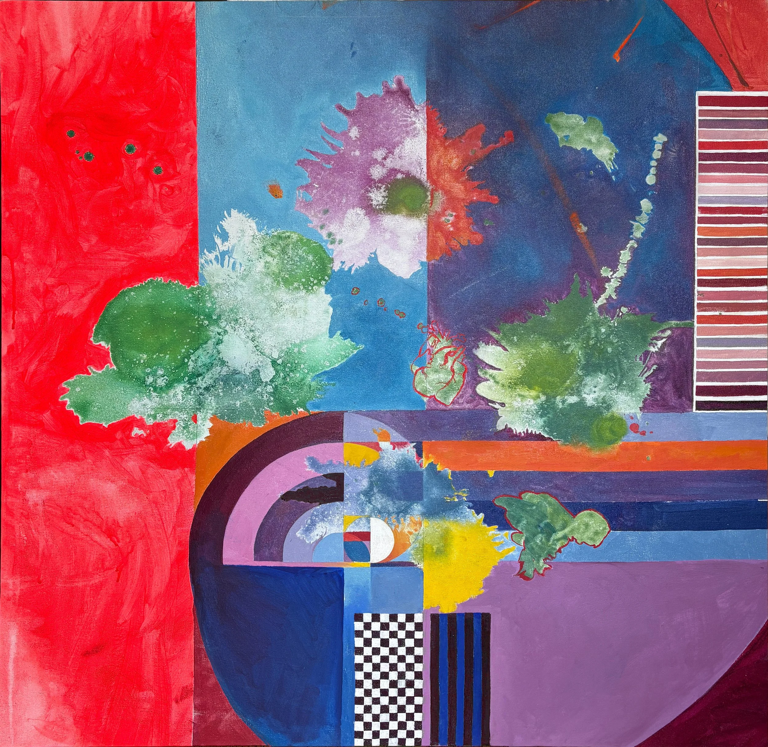 Bodies - 48 x 48 inches, acrylic and oil on canvas. 