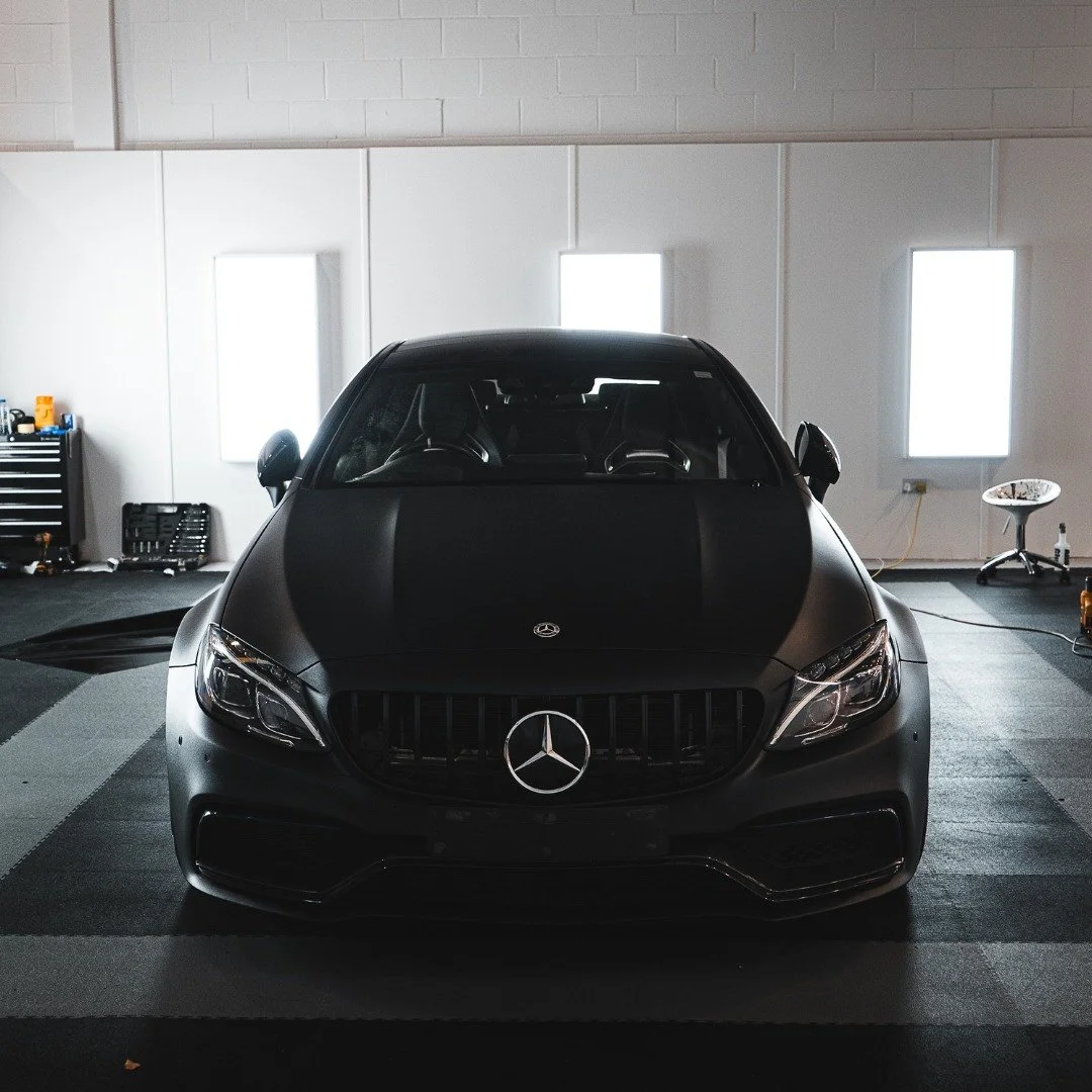 This has got to be one of the meanest cars we&rsquo;ve ever worked on 😤🔥

This C63S is wrapped in @vinylfrog_official  Satin Black with black badge replacements to finish the look &mdash; an absolute weapon of a transformation 🖤

And the best part