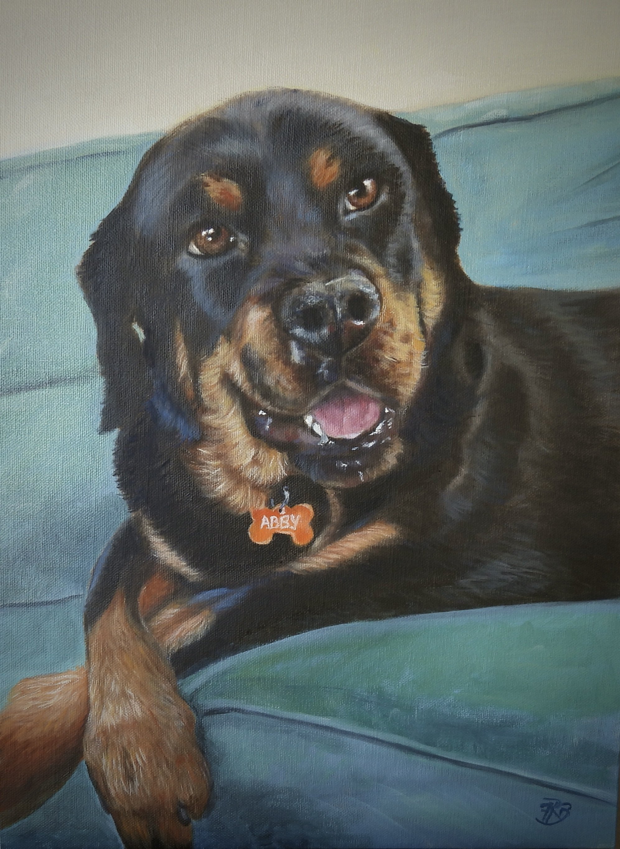 Rottweiler
Oils on Linen Canvas Board 297x420mm
