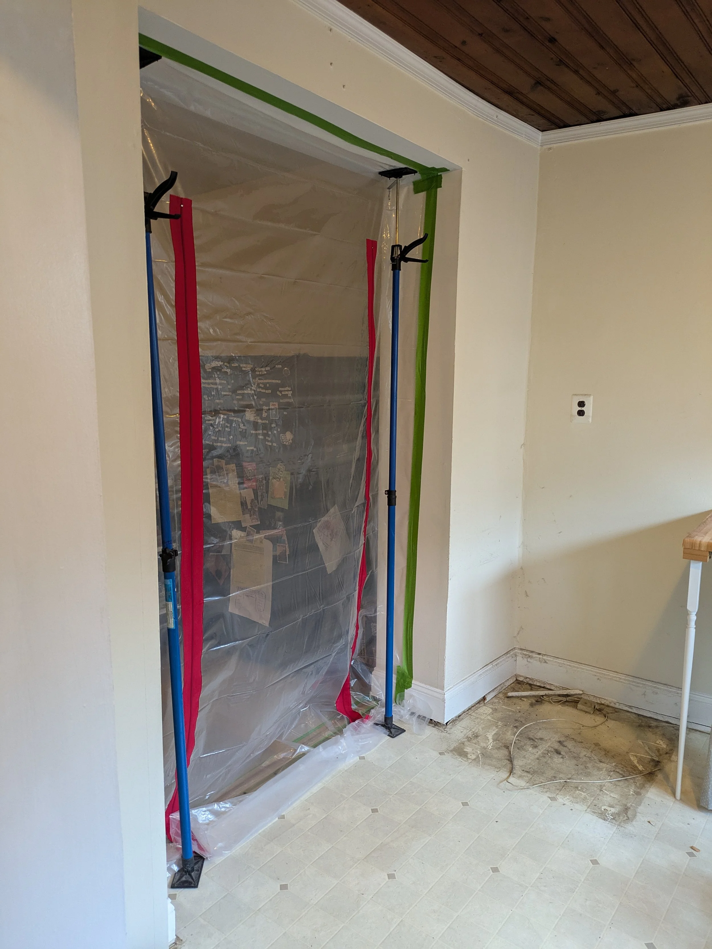 During - Site Prep - Plastic off work area