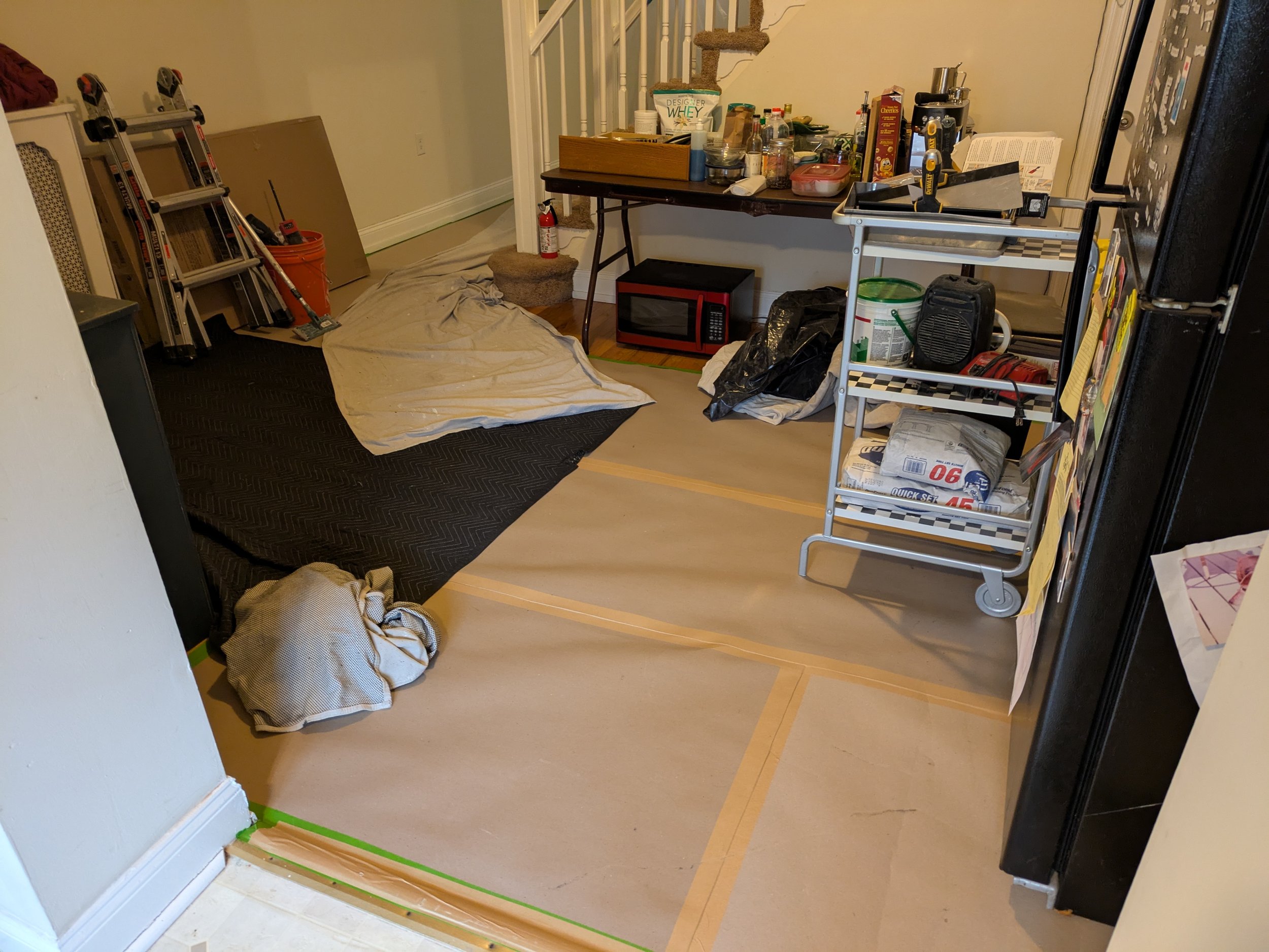 During - Site Prep - Protecting Floor