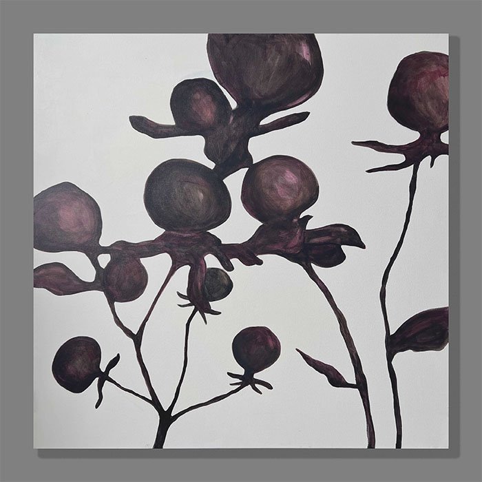 36inch by 36inch original acrylic flower painting