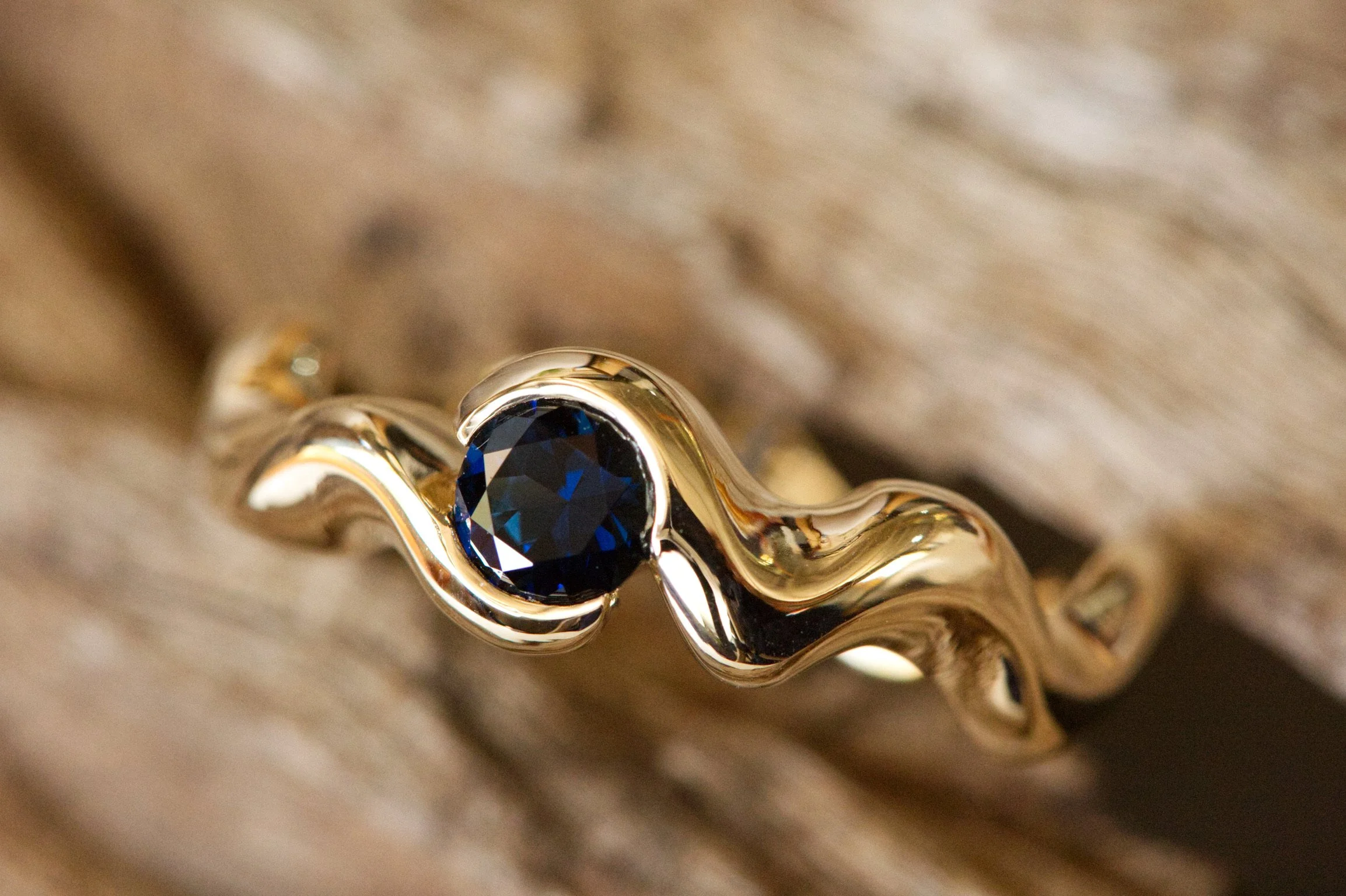 Sapphire Wave Ring