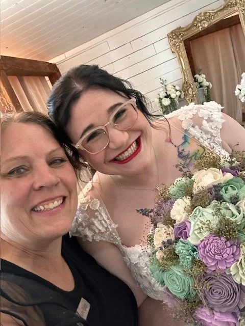 Kim with a bride