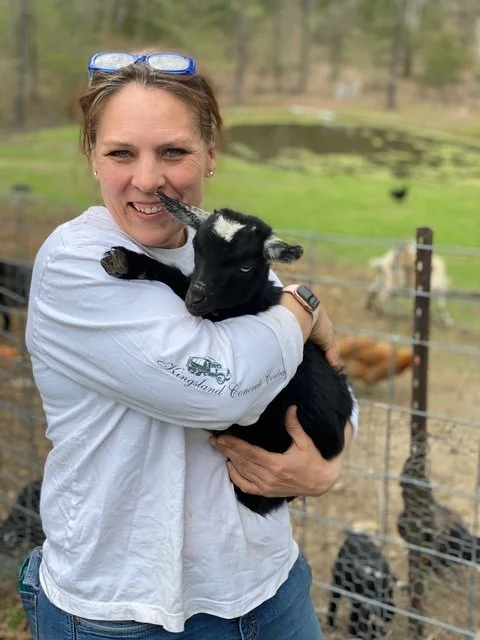 Berkshire Ridge Lake Wedding Venue St. Louis owner with goat.JPG